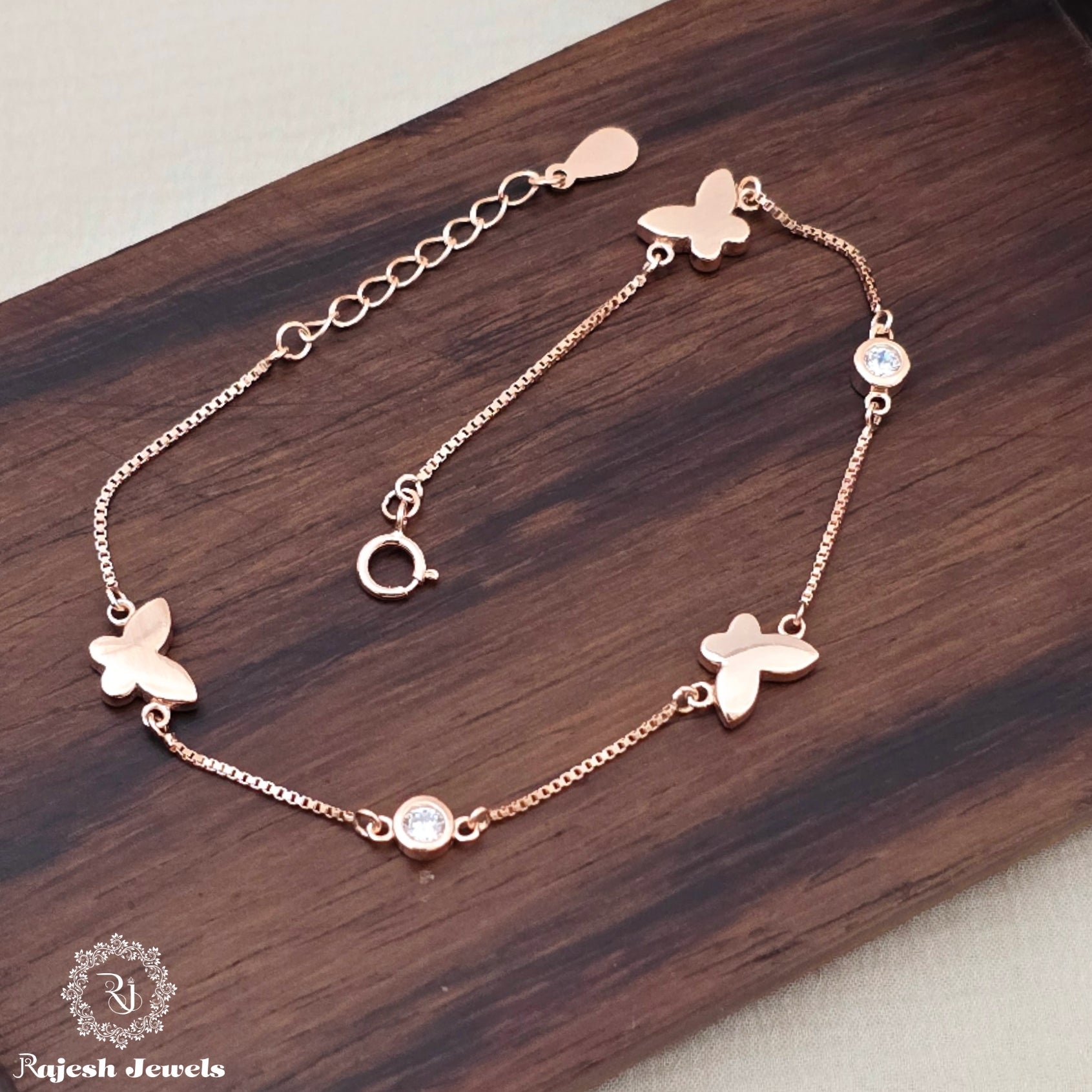 Butterfly Design Cz Ladies Bracelet