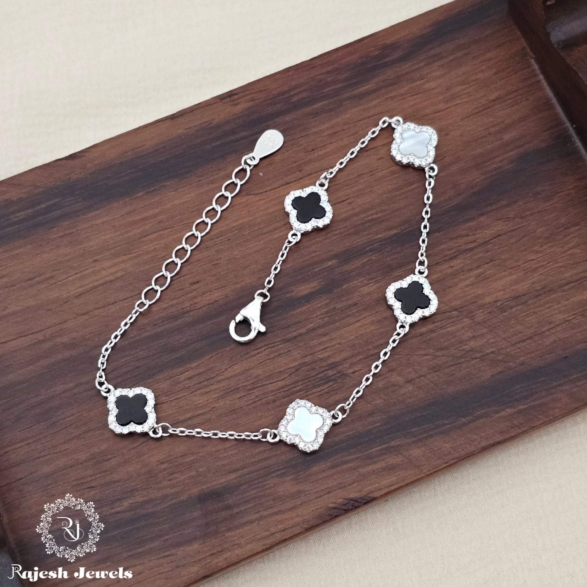 Mesmerizing Rhodium Finish Ladies Bracelet