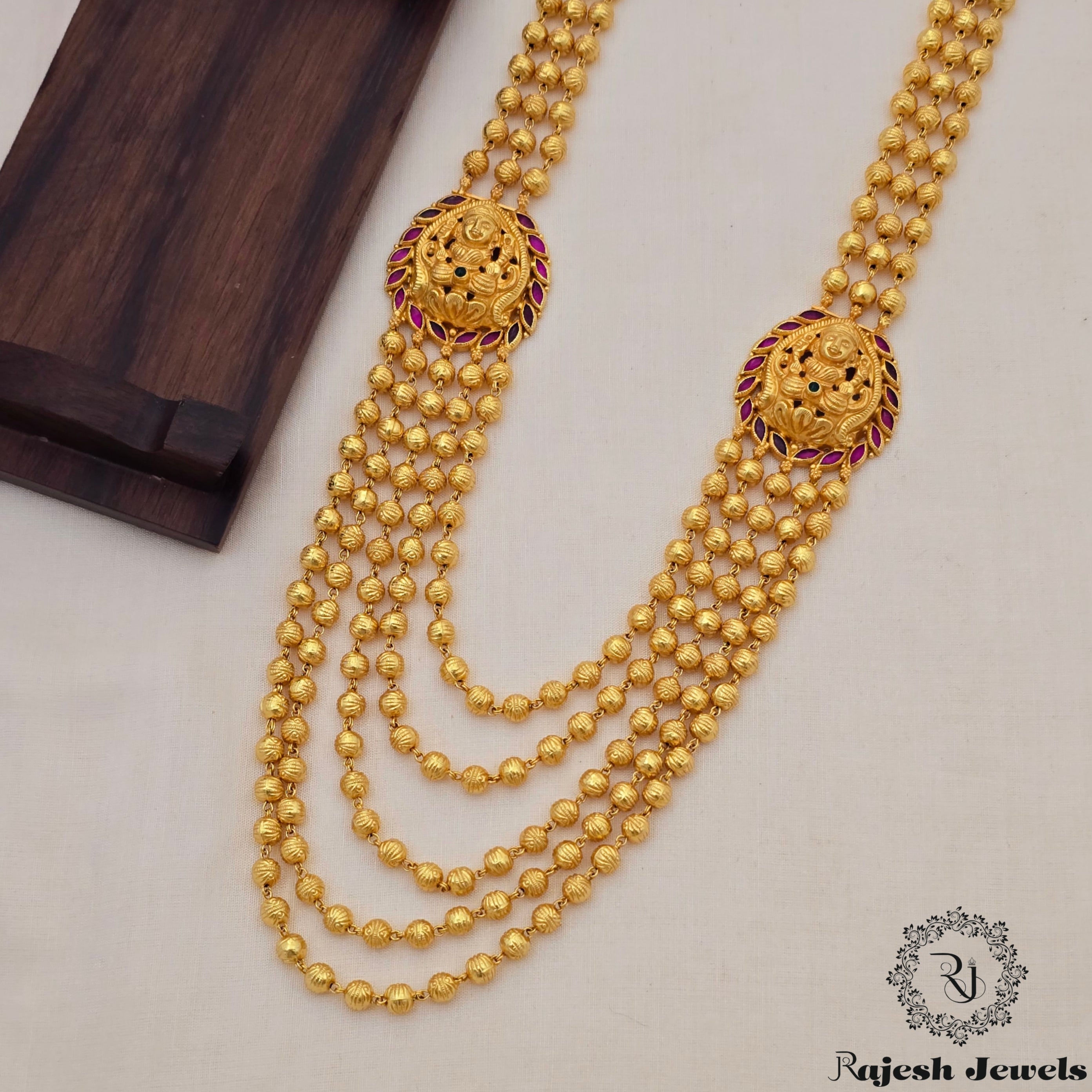 Magnificent Mohanmala Silver Gold Plated Long Haram