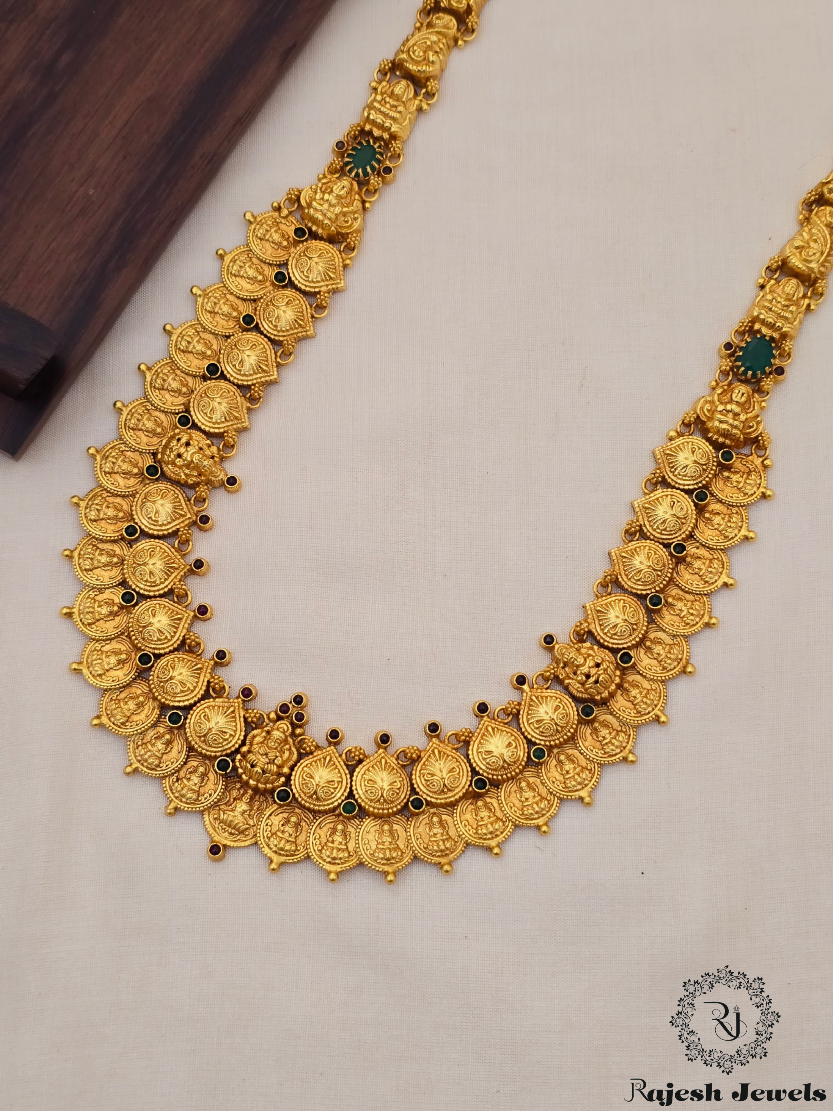 Enlightening Lakshmi Kasu Antique Long Haram