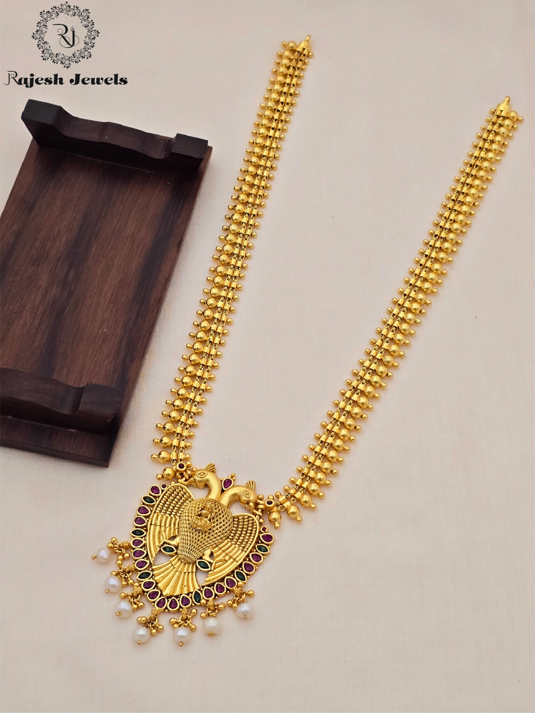 Gandberuoda Silver Gold Plated Long Haram