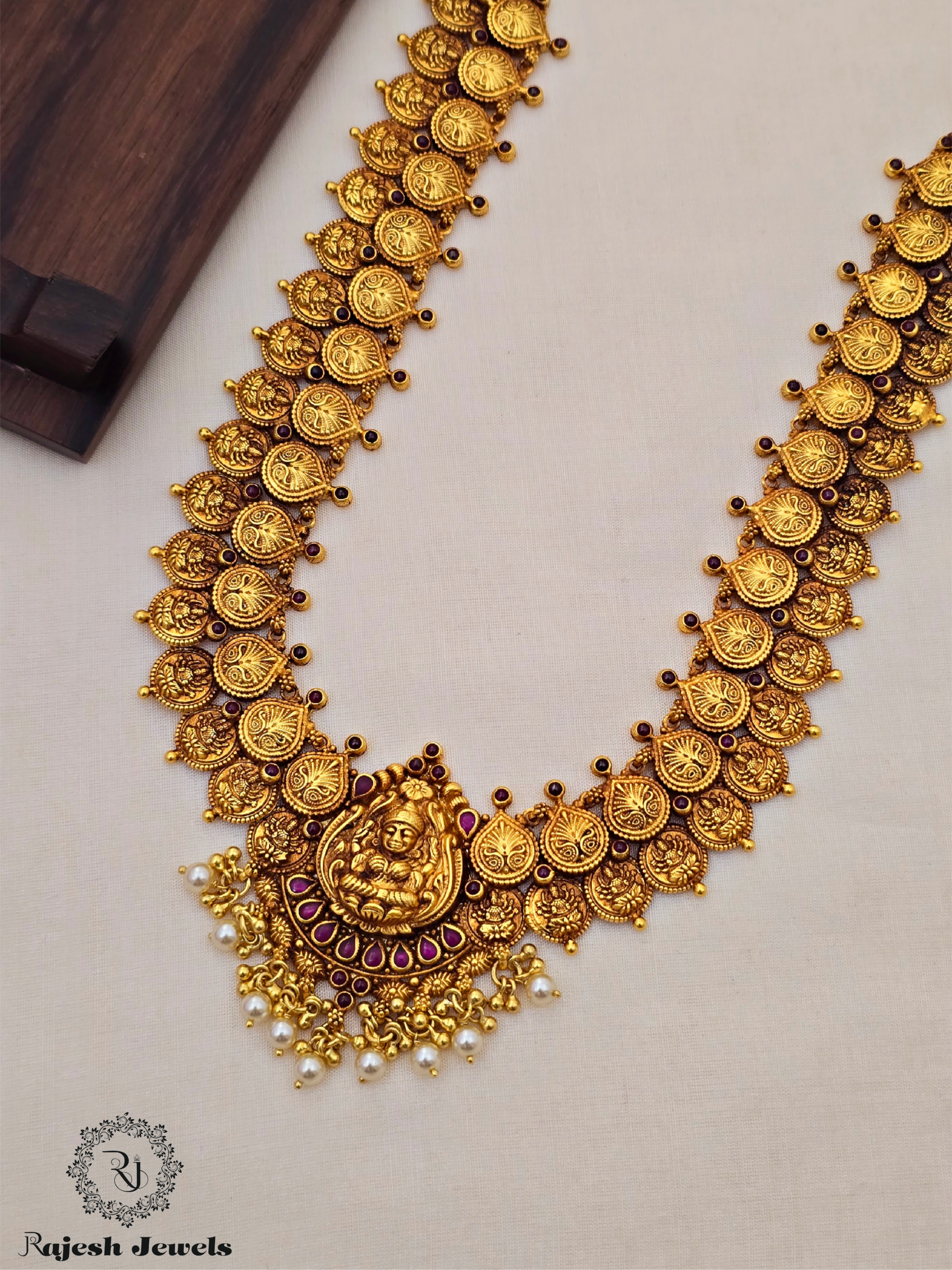 Traditional Kasu Lakshmi Antique Long Haram