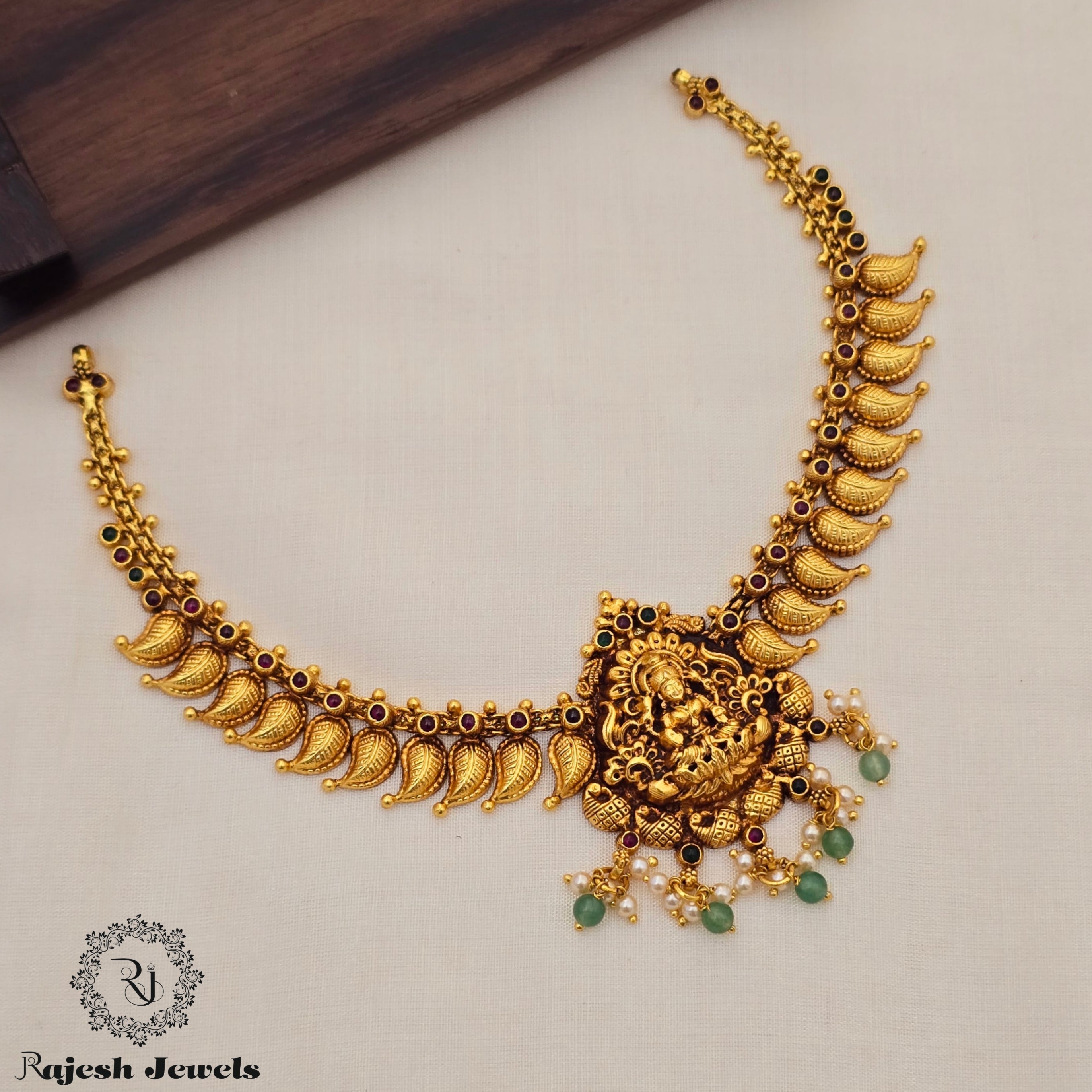 Mango Laxmi Fusion Design Silver Gold Plated Neckpiece