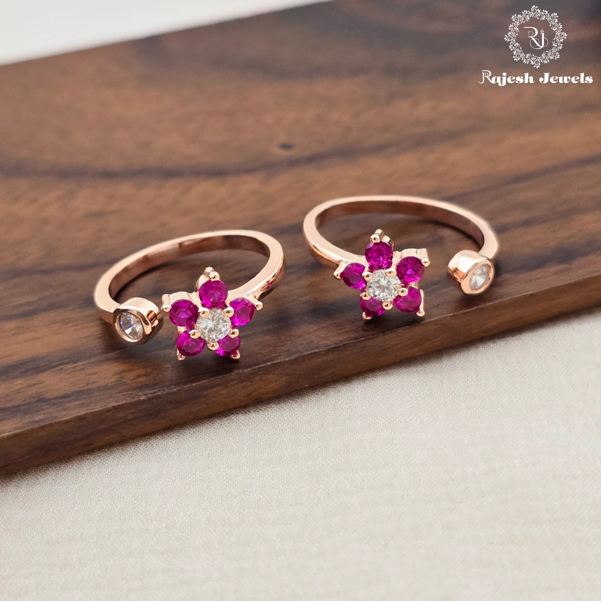 Blossomy Pink Rosegold Toerings