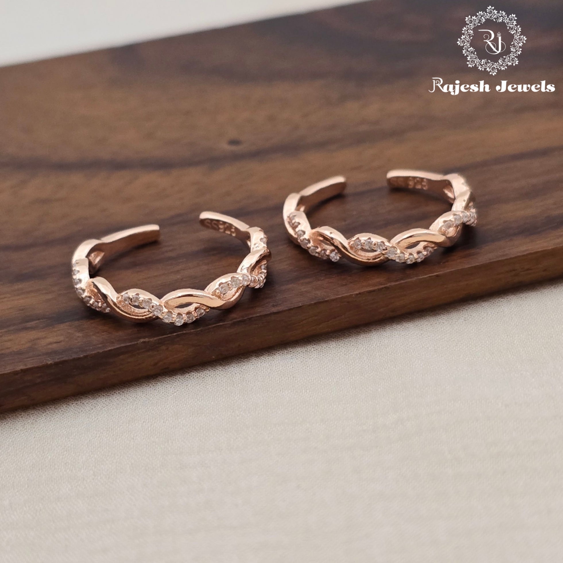 Shimmering Cz Rosegold Anklets