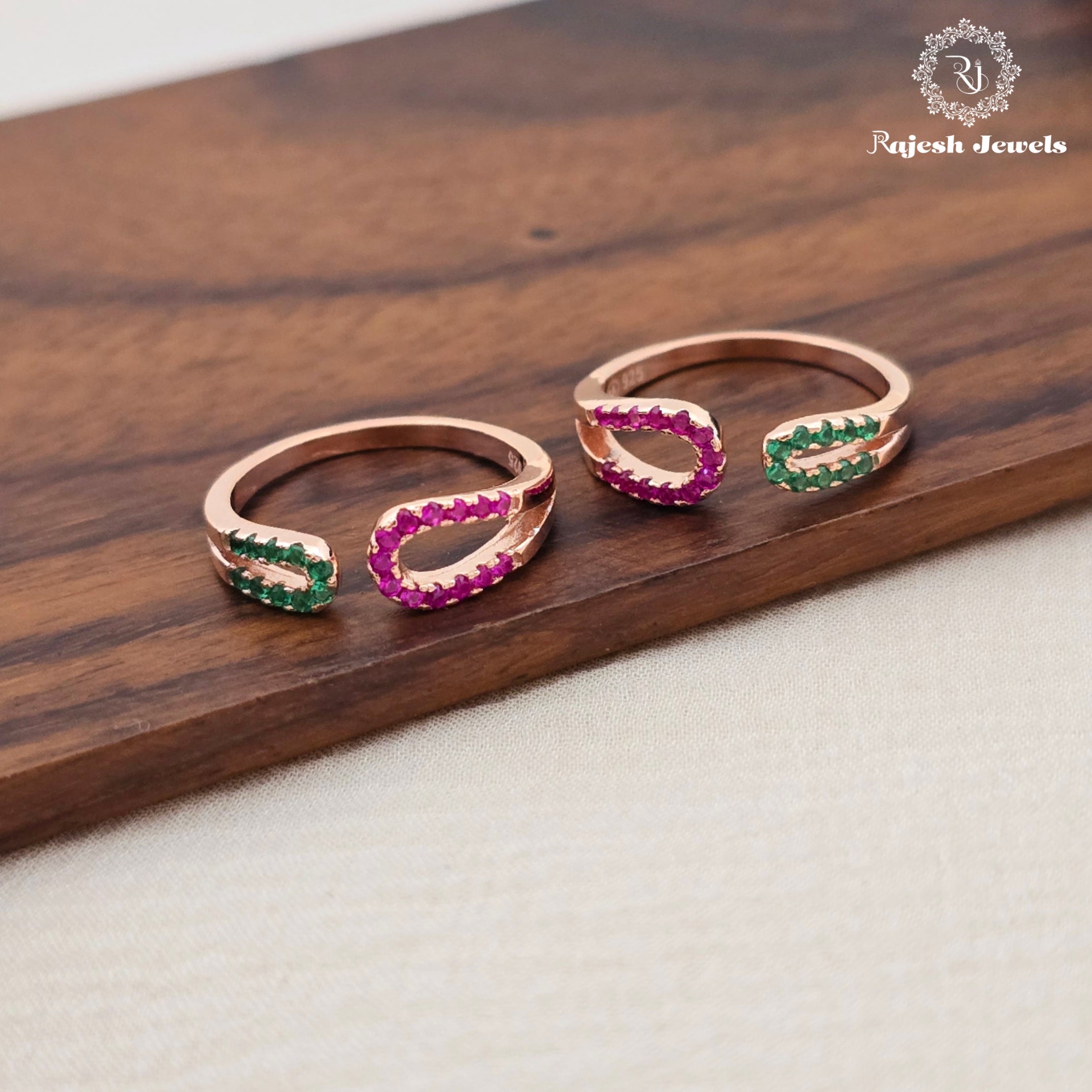 Glorified Red Green Rosegold Anklet