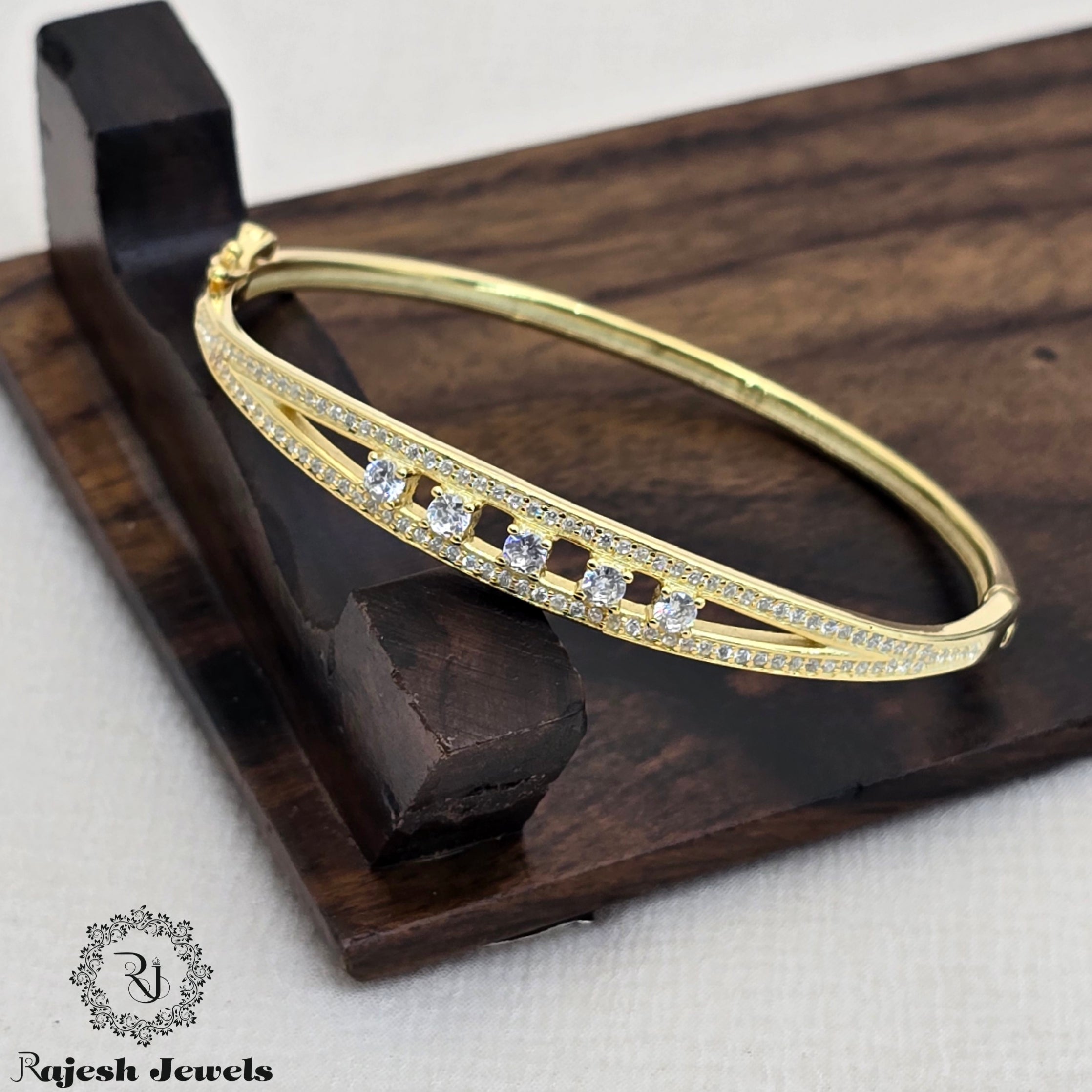 Beautiful Silver Gold Plated Kada