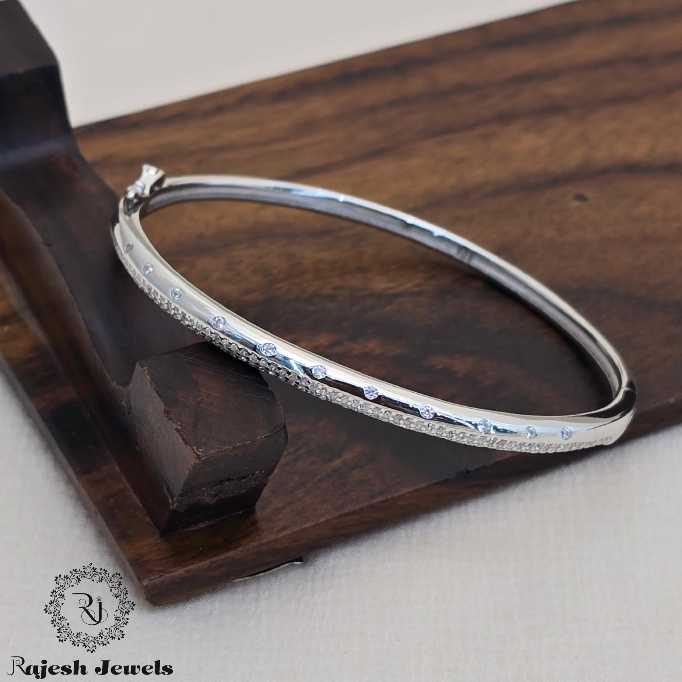 Graceful Cz Sleek Hand Kada