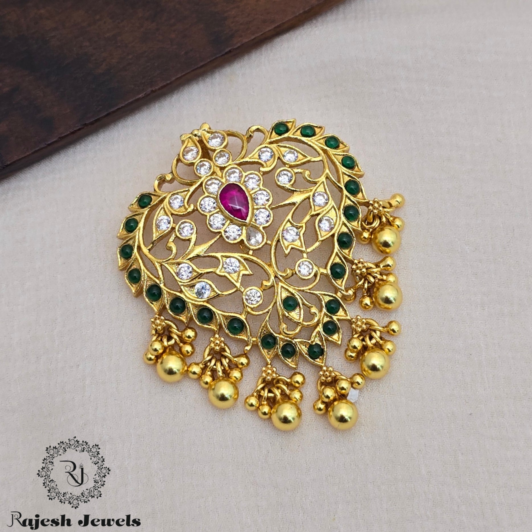 Classic Cz Silver Gold Plated Pendant