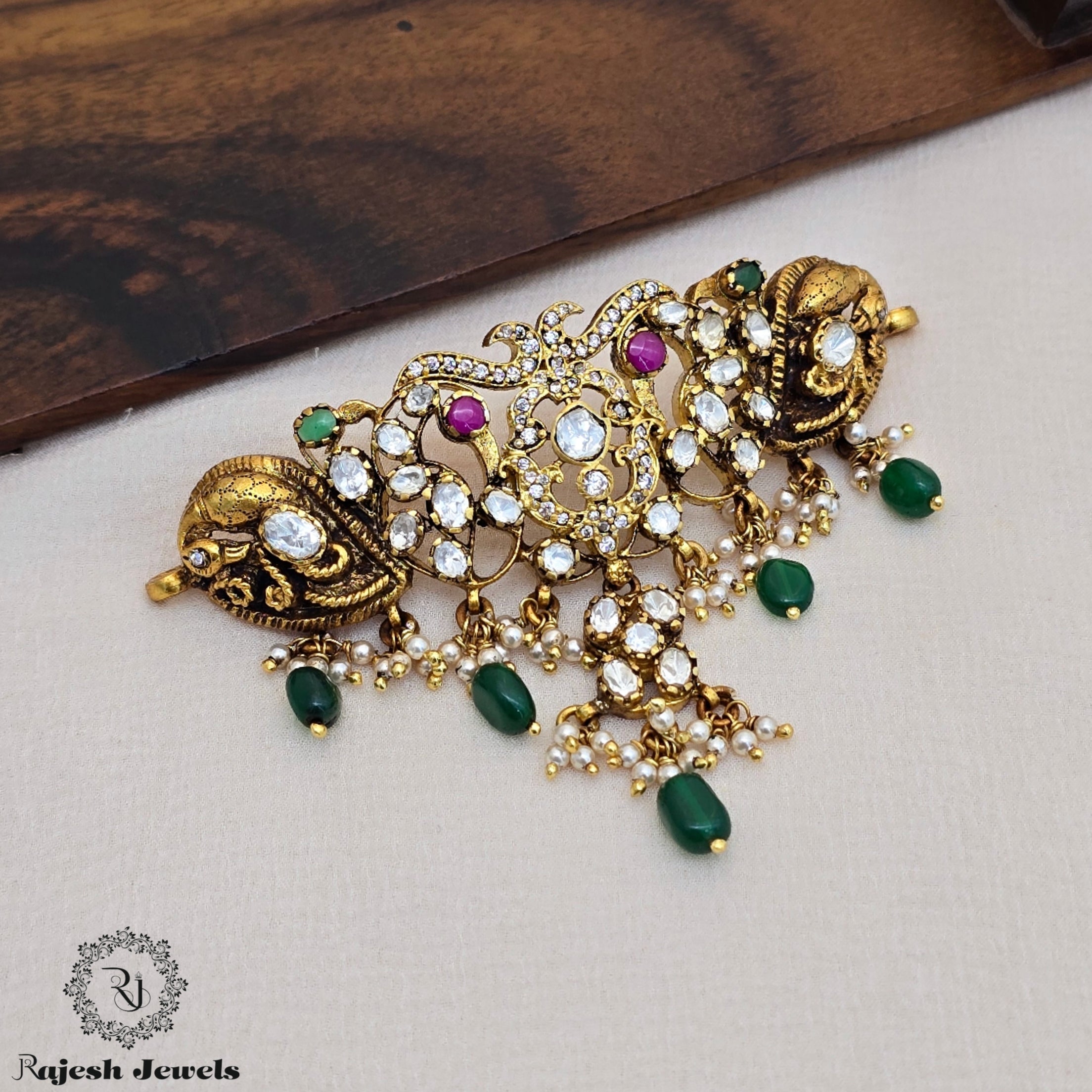 Ravishing Antique Finish Moissoanite Chokar