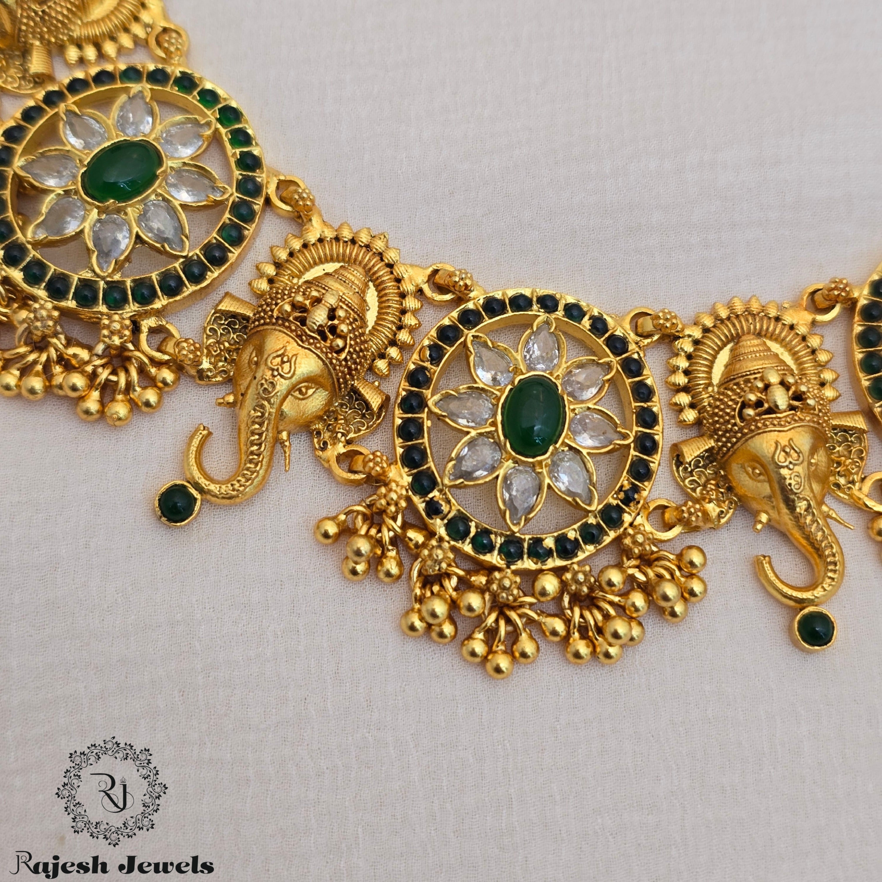 Mesmerizing Ganesha Silver Gold Plated Necklace