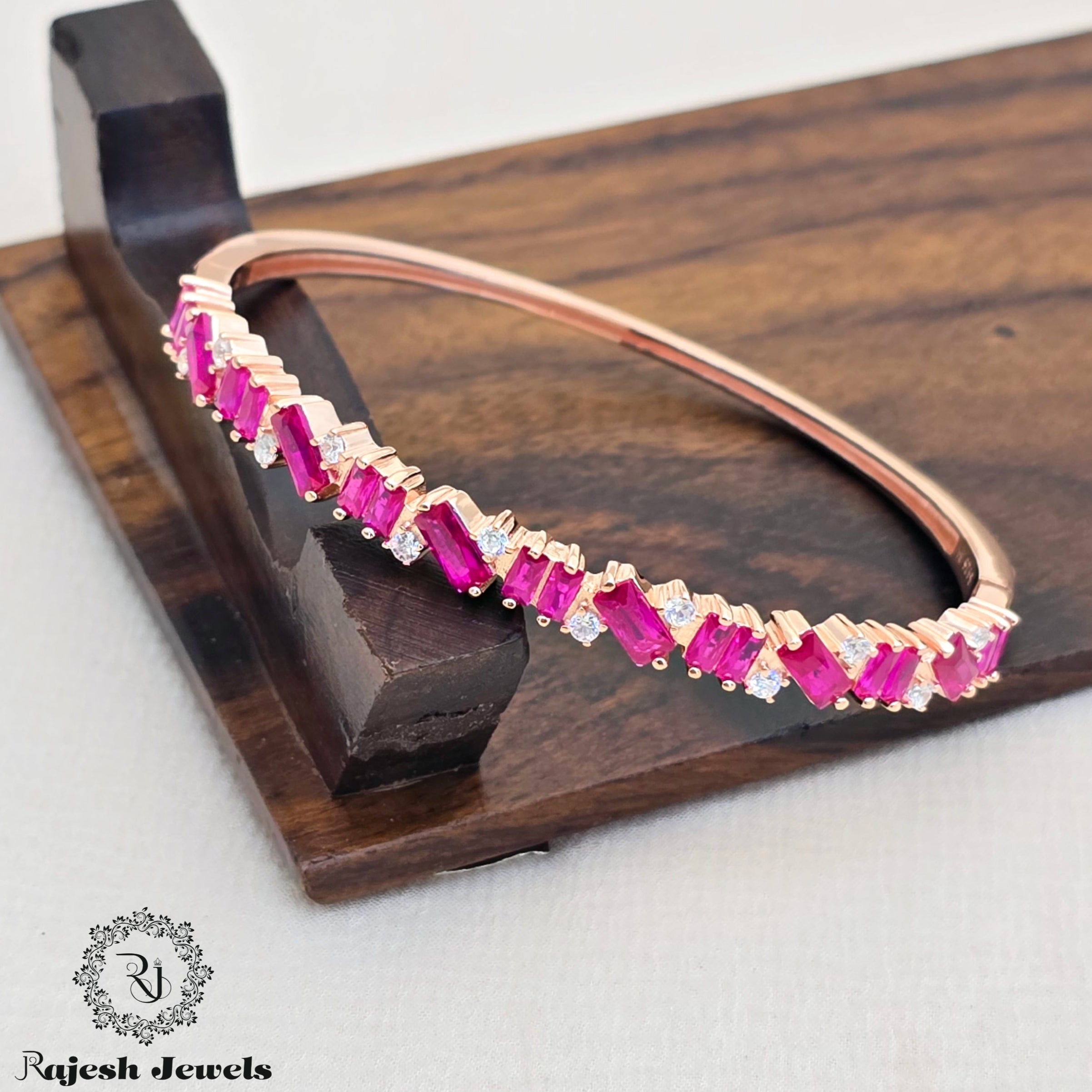 Cutest Cz Rosegold Hand Bracelet