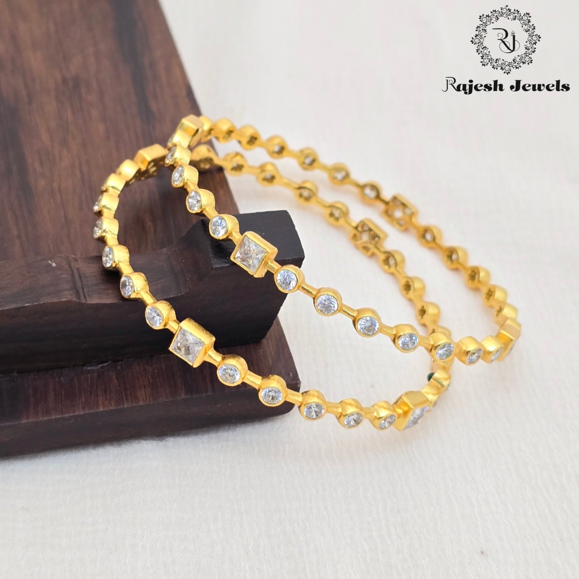 Sparking Cz Silver Gold Plated Bangle