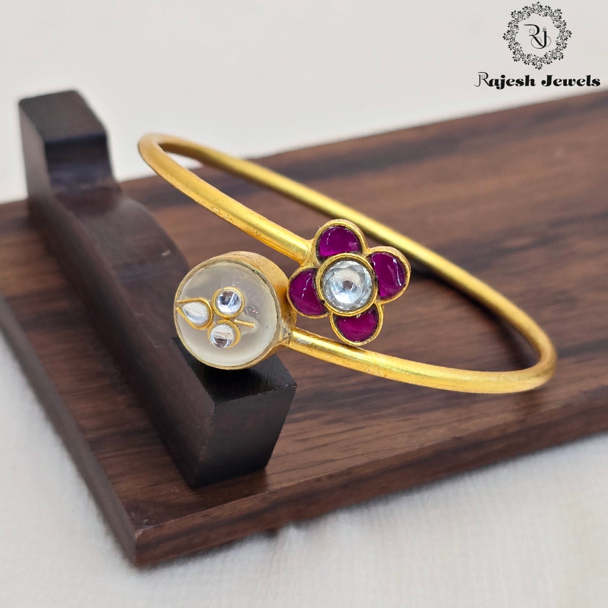 Luxe Kundan Gold Plated Hand Kada