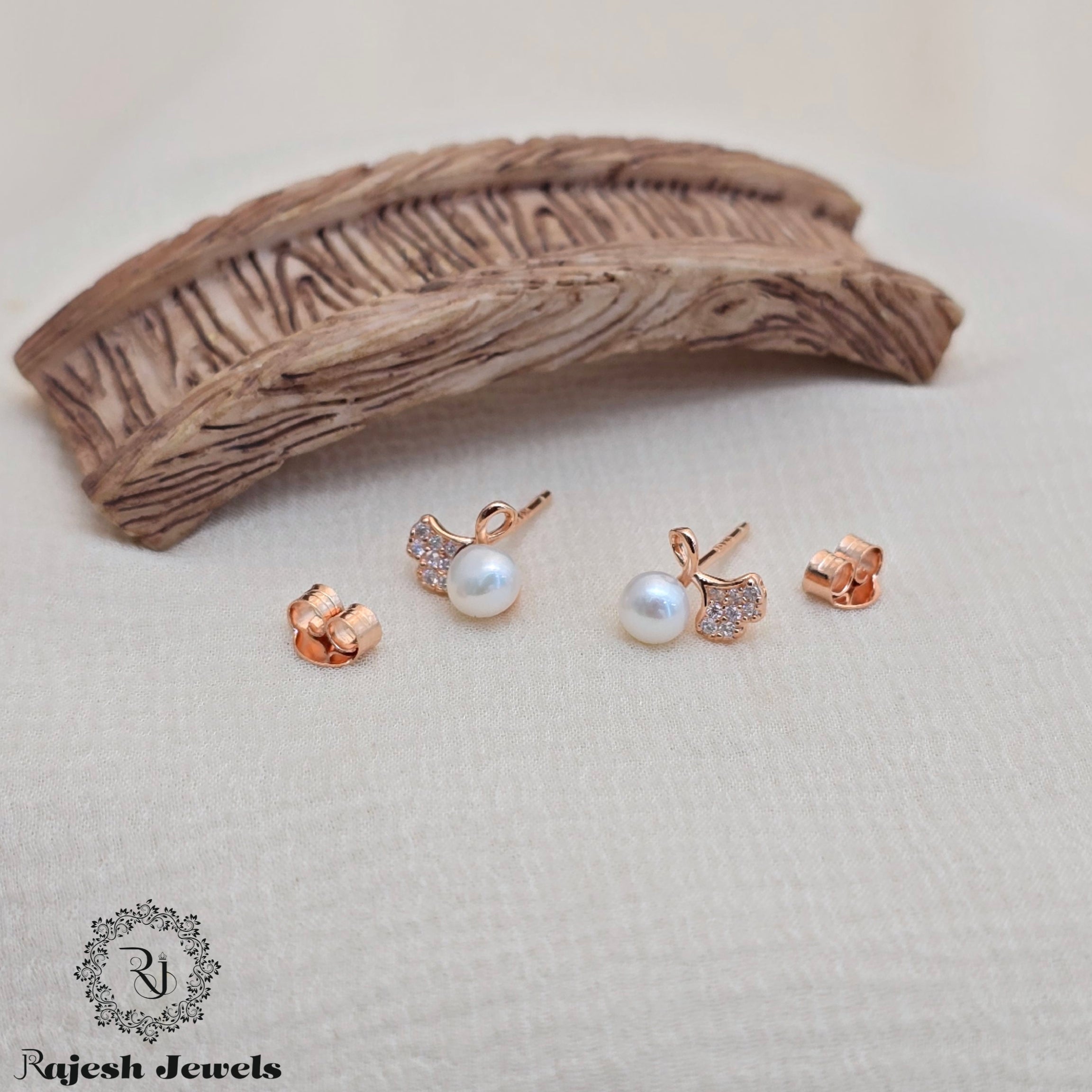 Mesmerizing Tulip Cz Rosegold Minimalistic Earrings