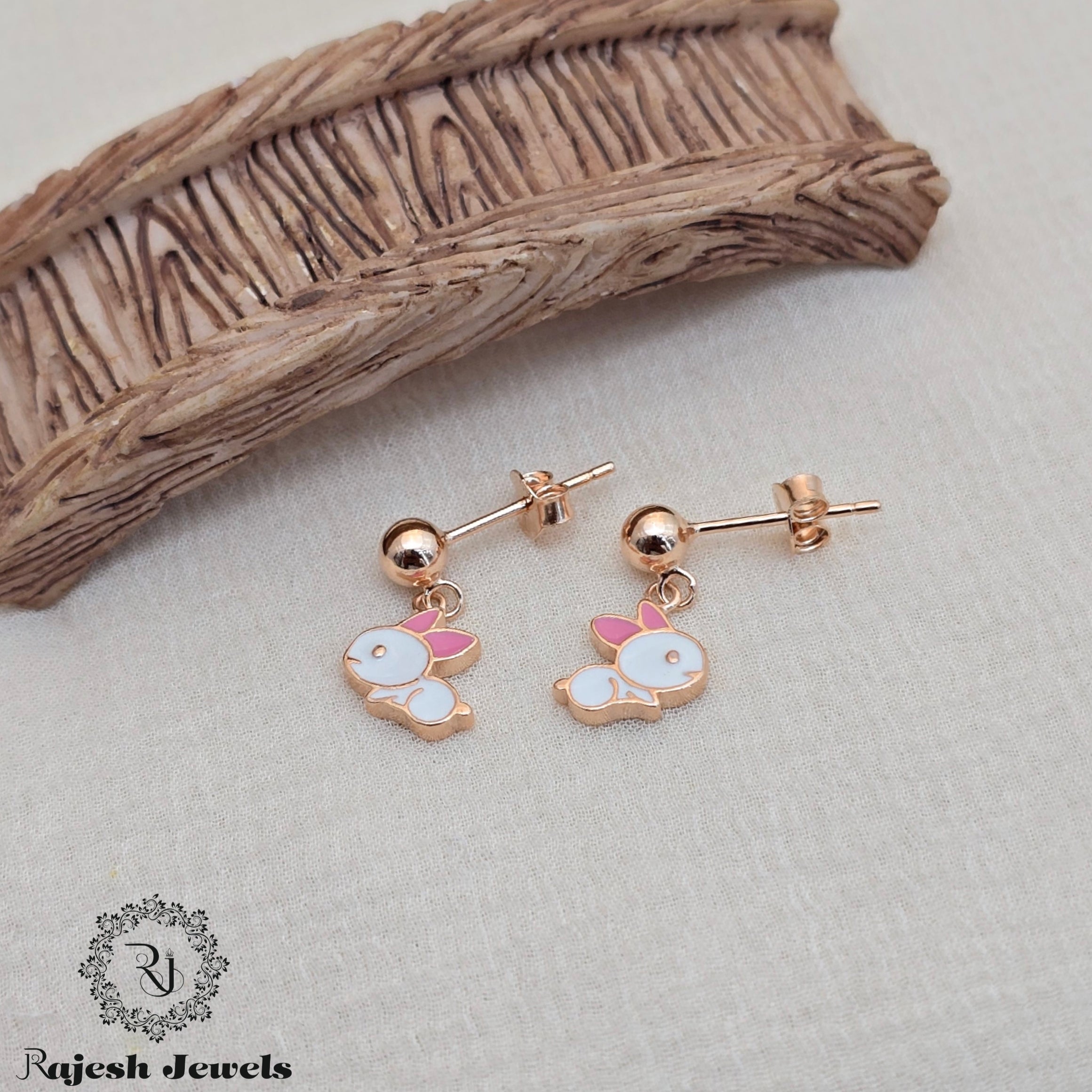 Cute Bunny Minimalistic Ball Earrings