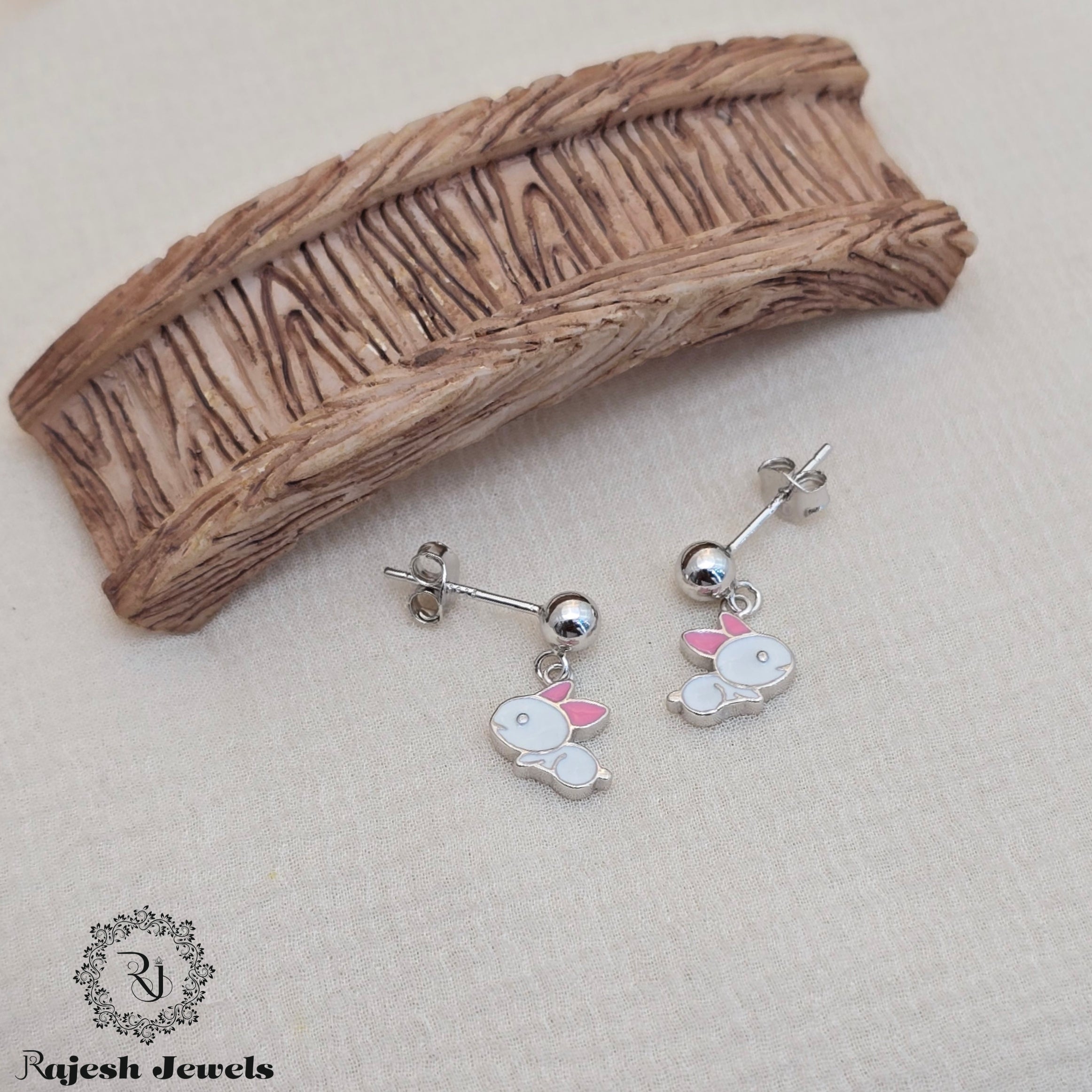 Adorable Bunny Minimalistic Ball Earrings