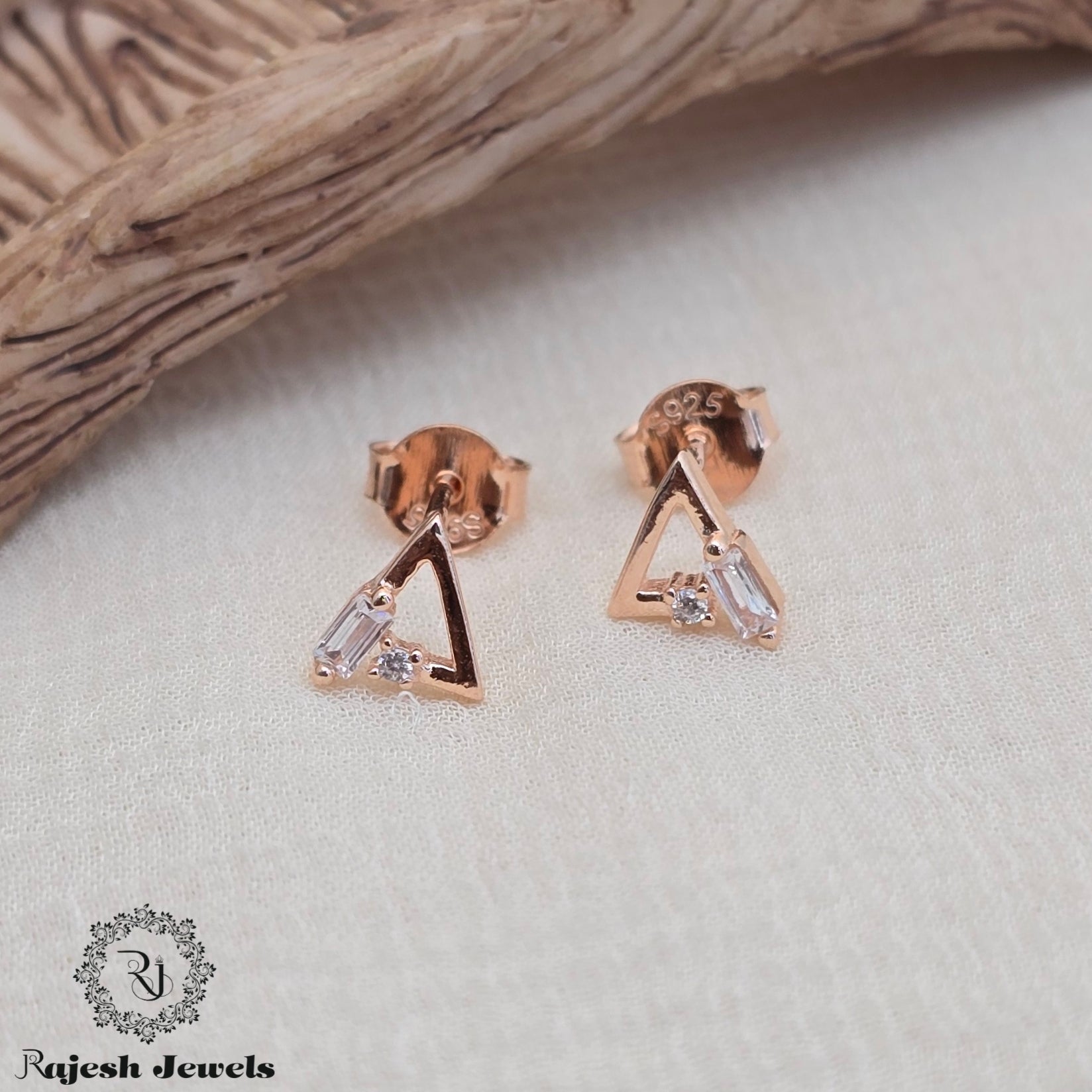 Dainty Triangular Minimalistic Stud Earrings