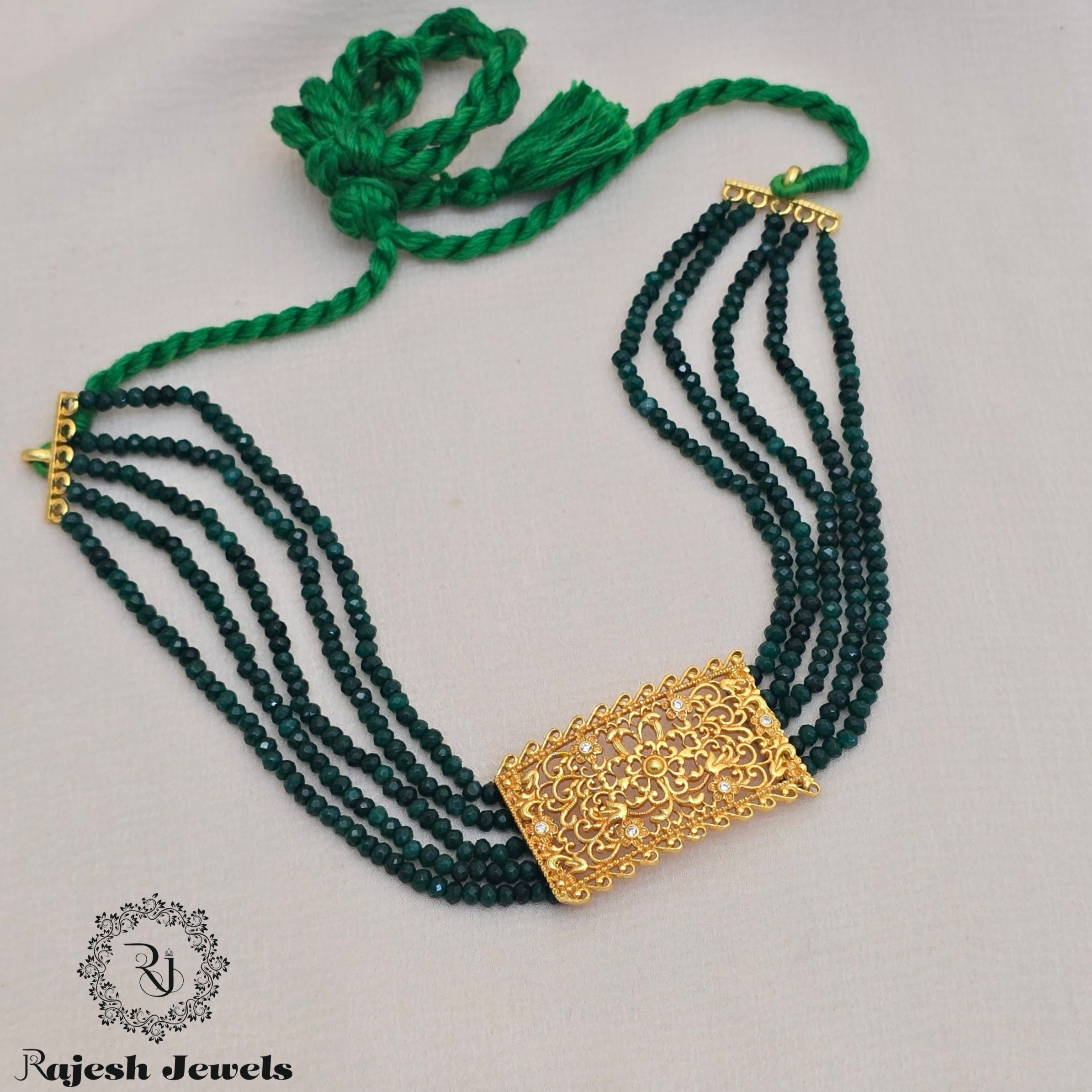 Overwhelmed Filigree Gold Plated Choker Neckpiece