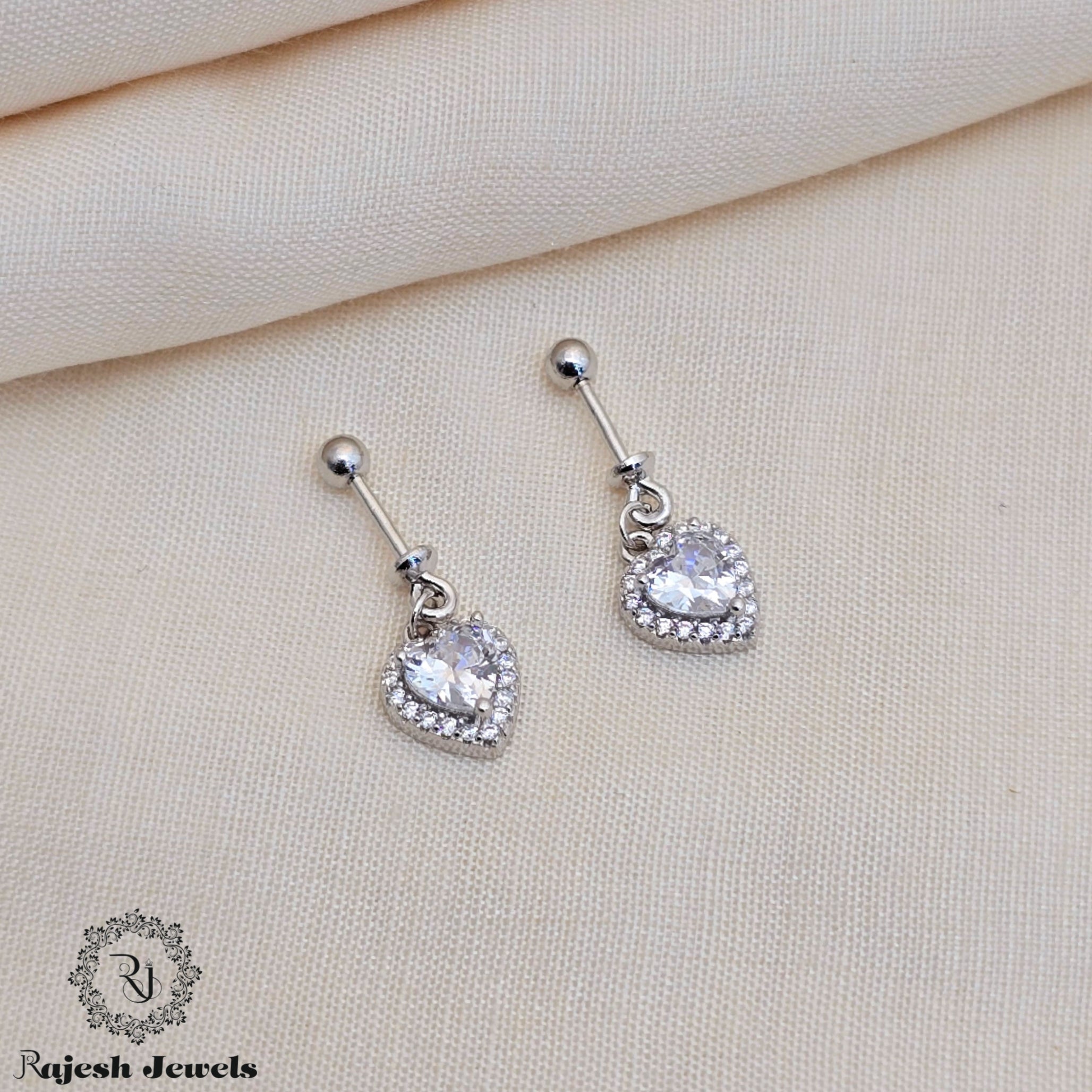 Gorgeous Heart Shaped Cz Bugadi Earrings