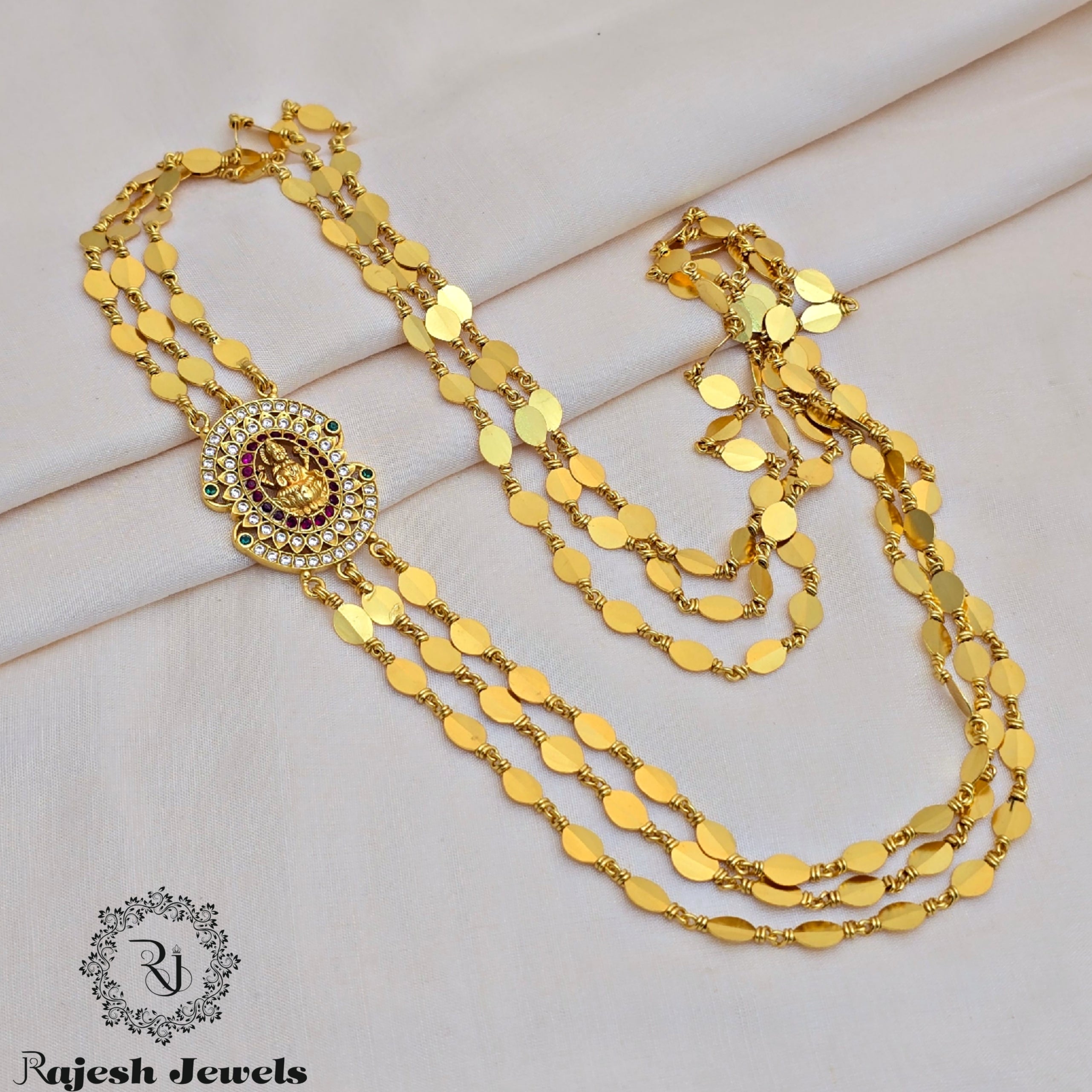 Triple Layer Avalakki Lakshmi Mop Long Chain