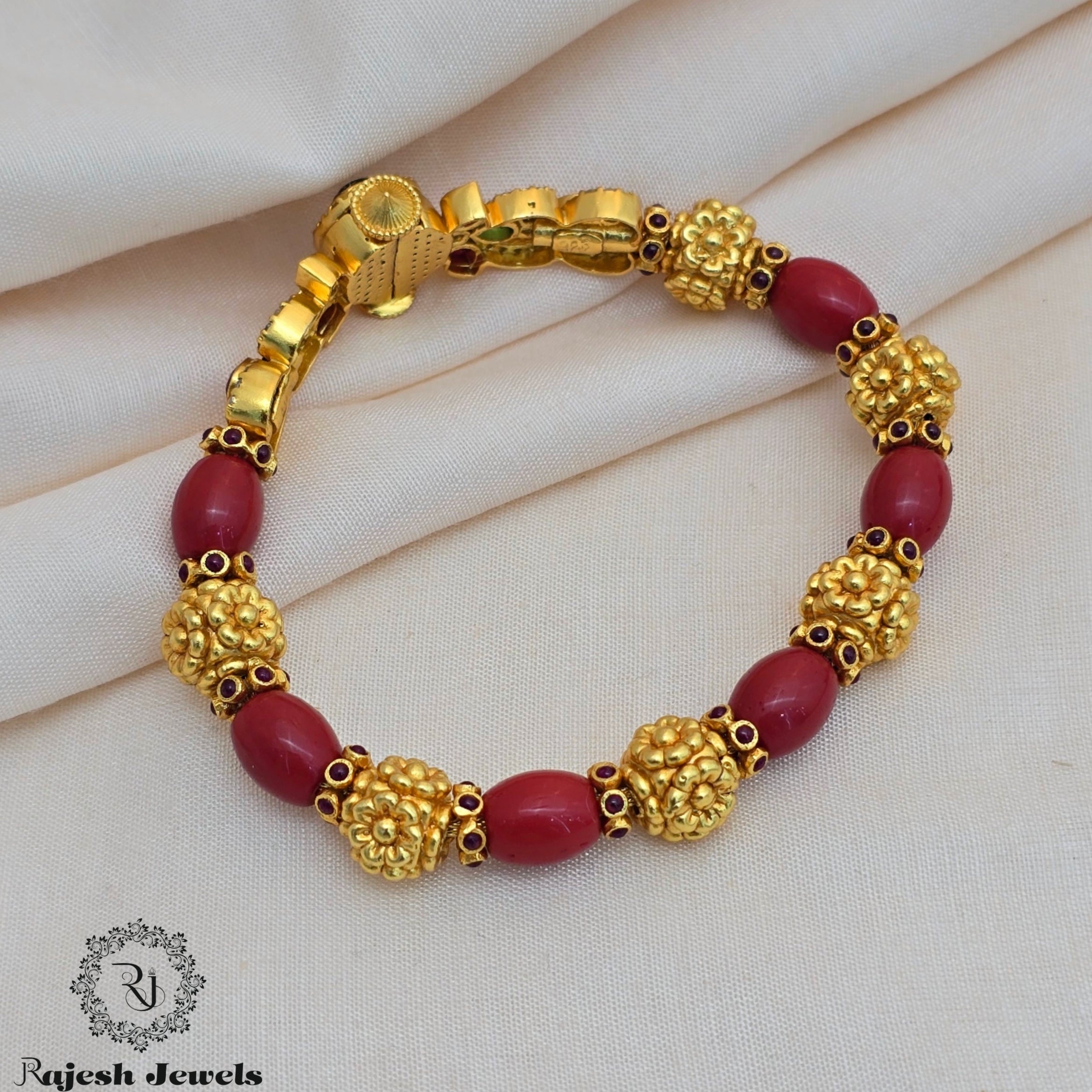 Alluring Cz Coral Hand Kada