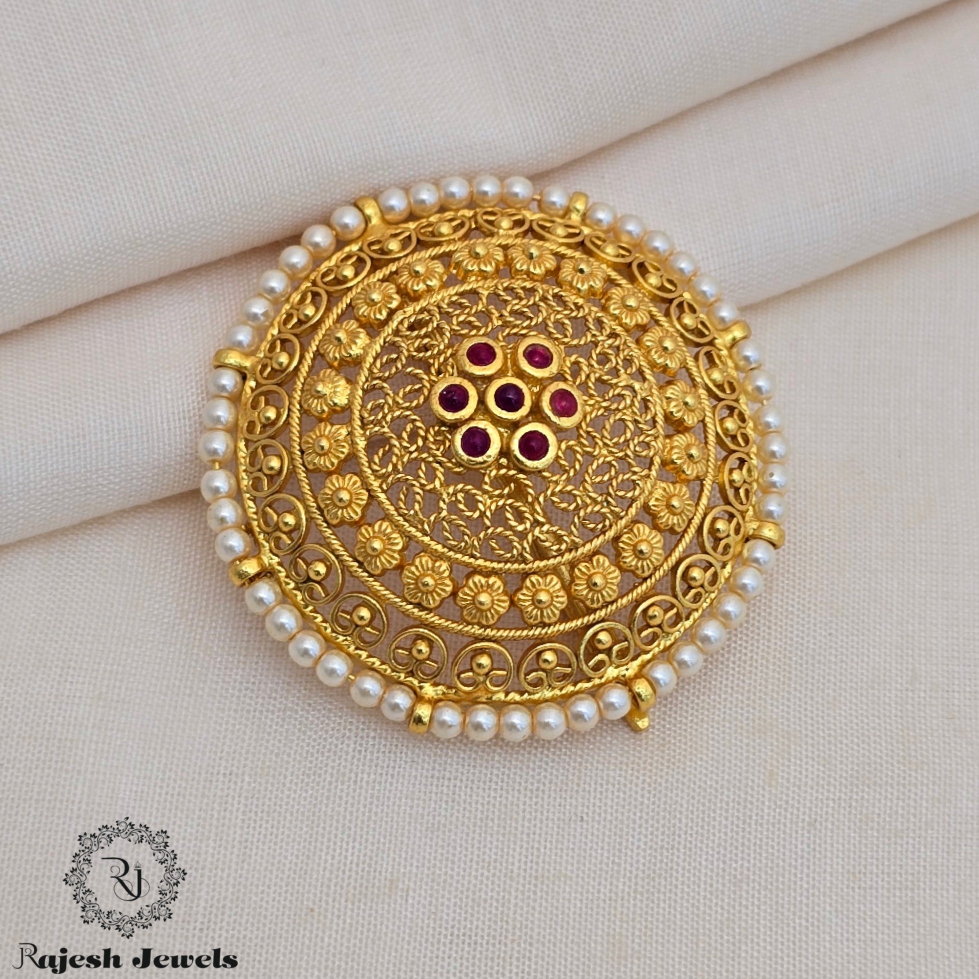 Fine Filigree Worked Sun & Moon Hair Accessories
