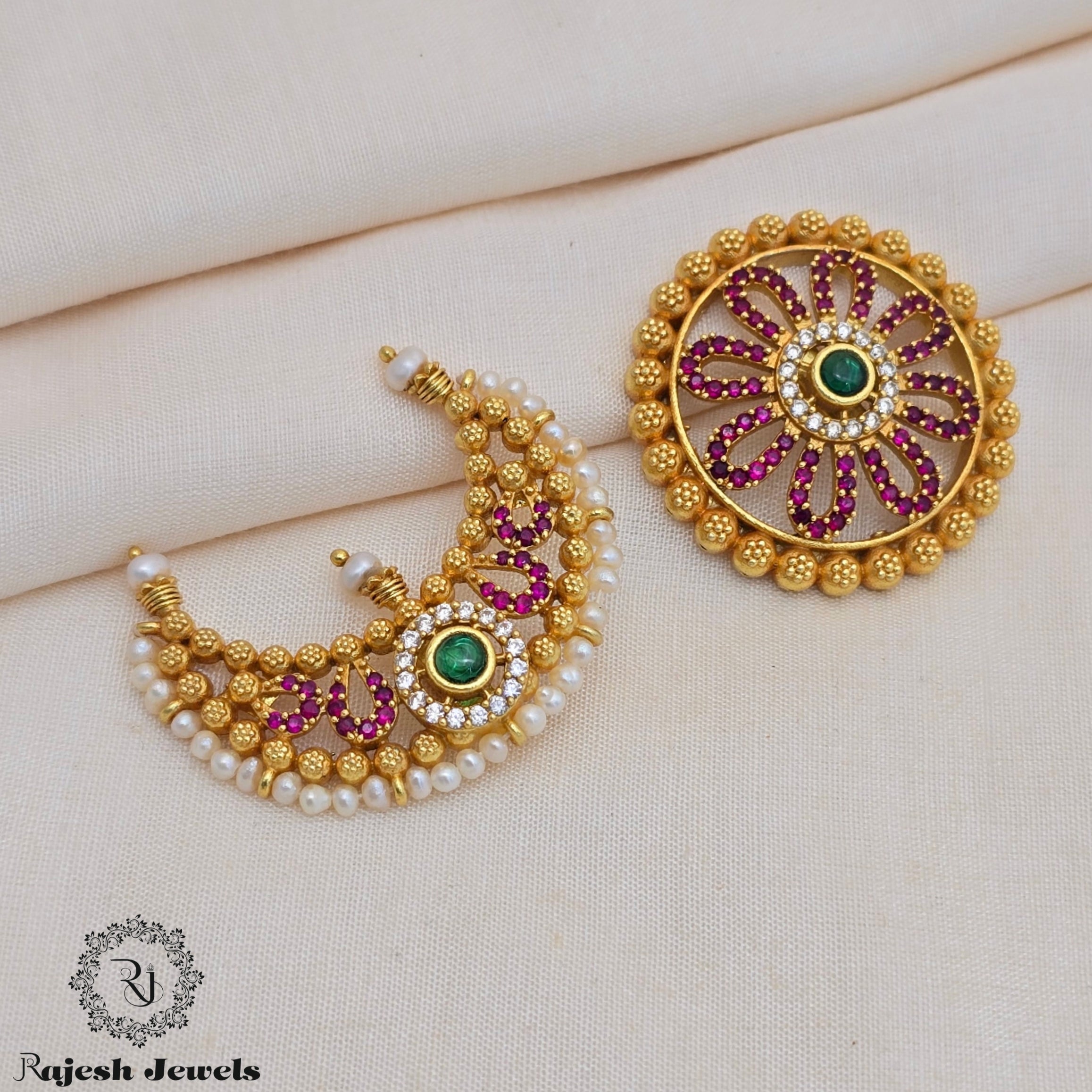 Exclusive Cz Setting Sun & Moon Hair Accessories