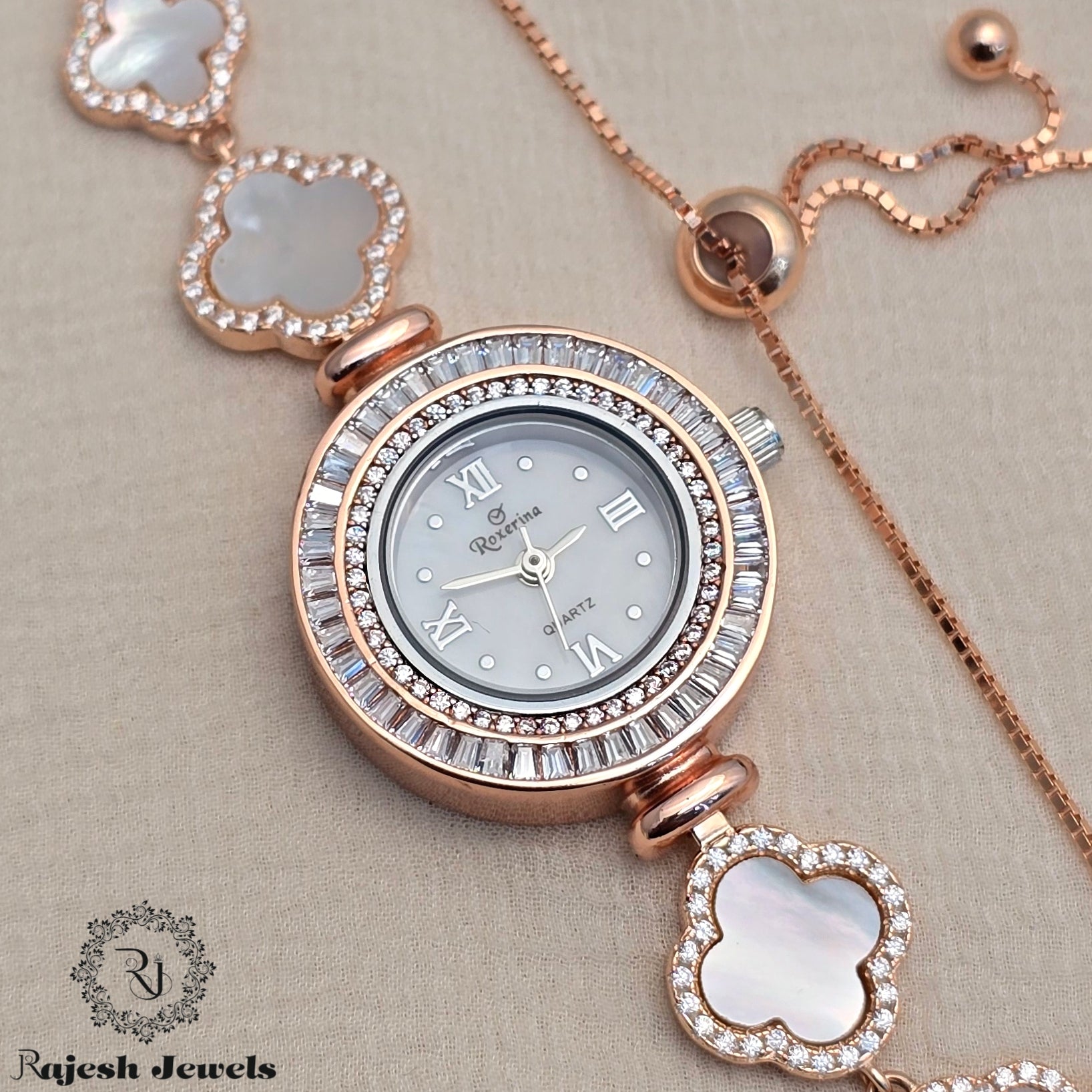 Halo Time Rosegold Sterling Watch