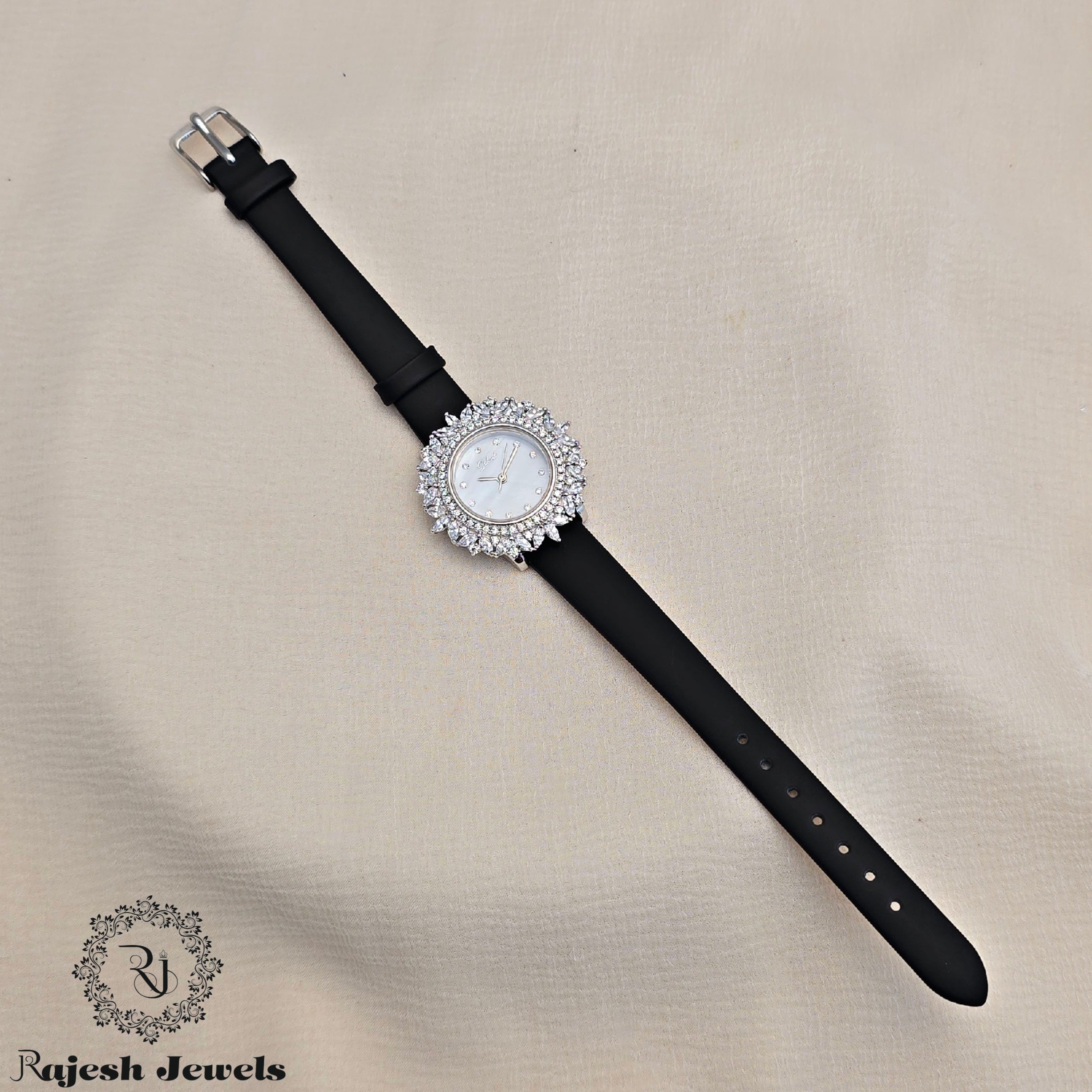 Timeless 925 Sterling Silver Silicon Strap Ladies Watch