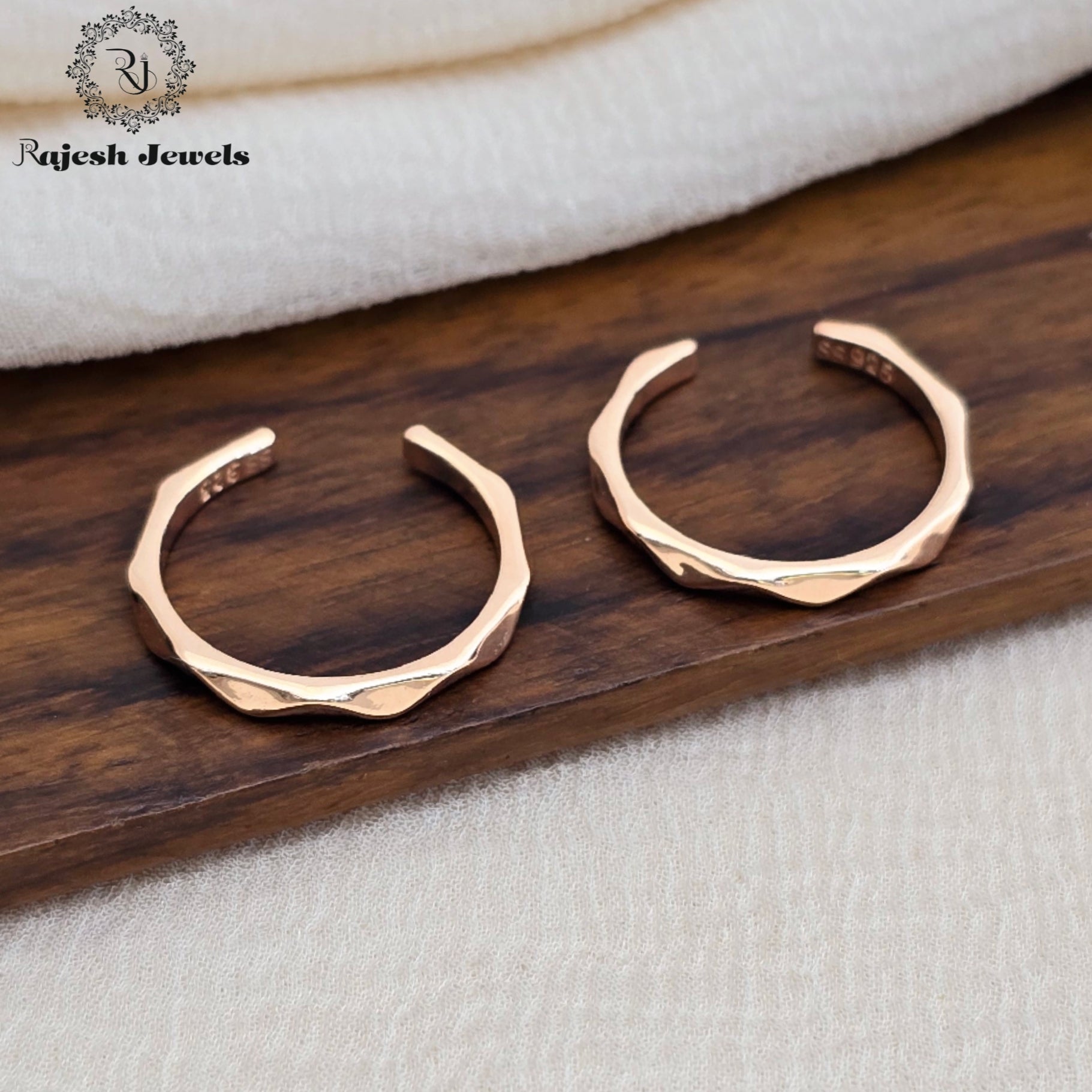 Classy Silver Rosegold Toerings