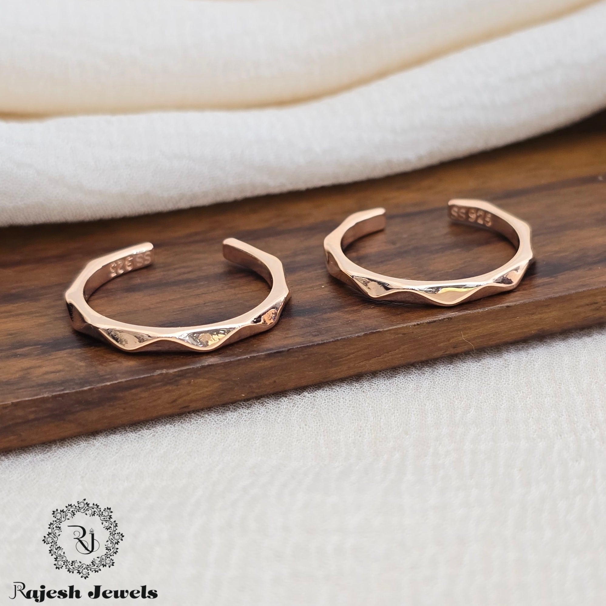 Classy Silver Rosegold Toerings