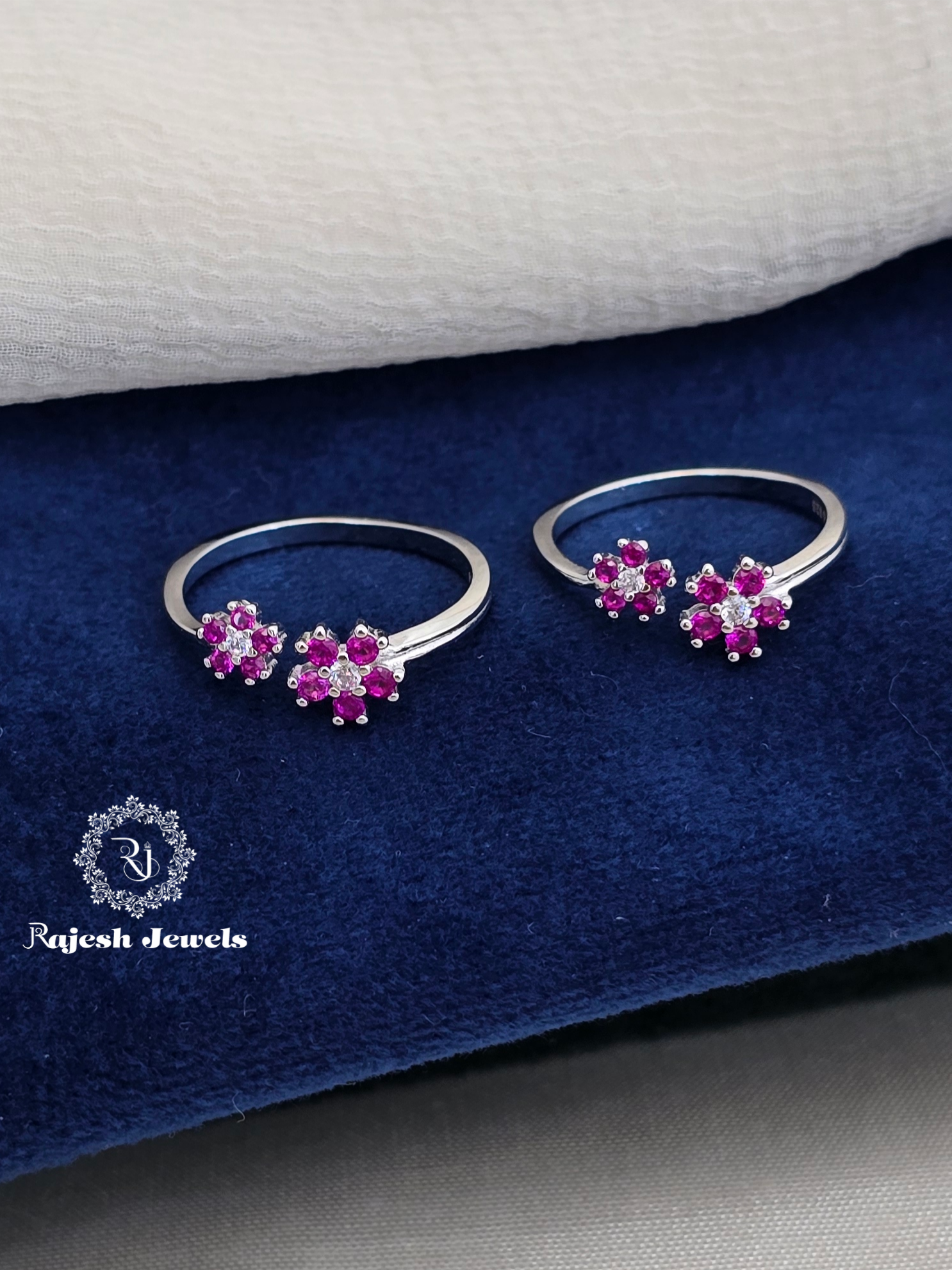 Mind-blowing Floral Cz Top Adjustable Toering