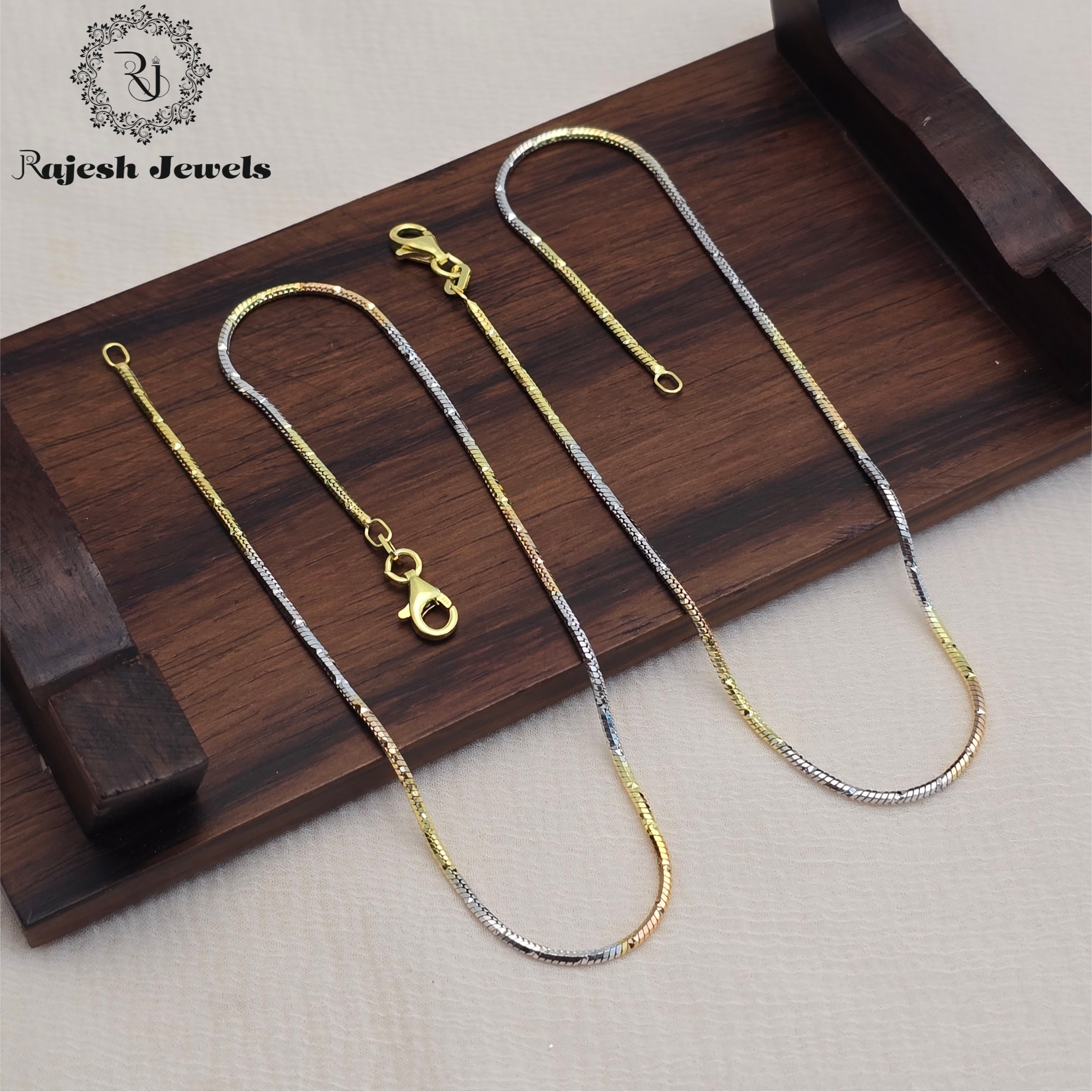 Enlightened 3 Tone Sleek Anklet