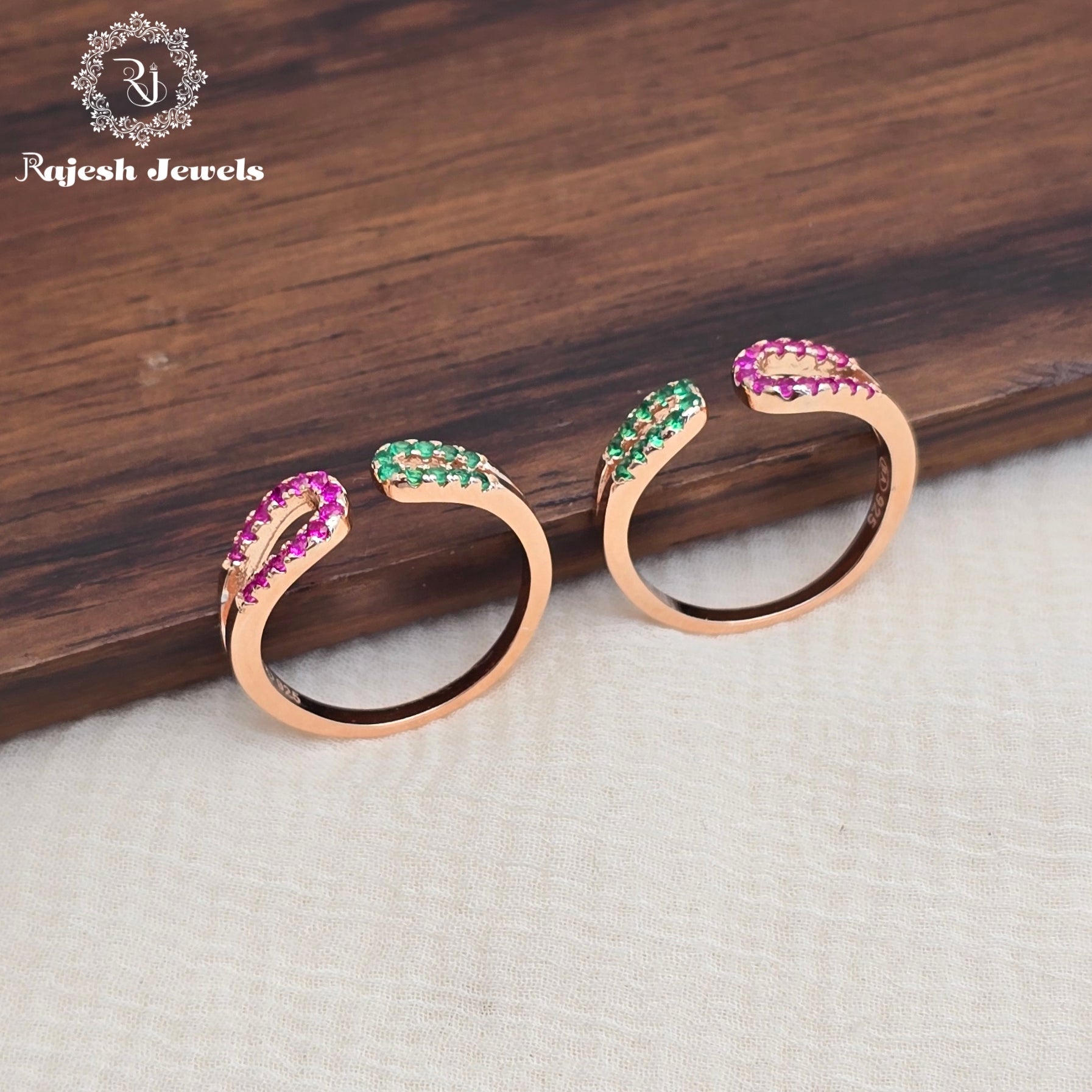 Glorified Red Green Rosegold Anklet