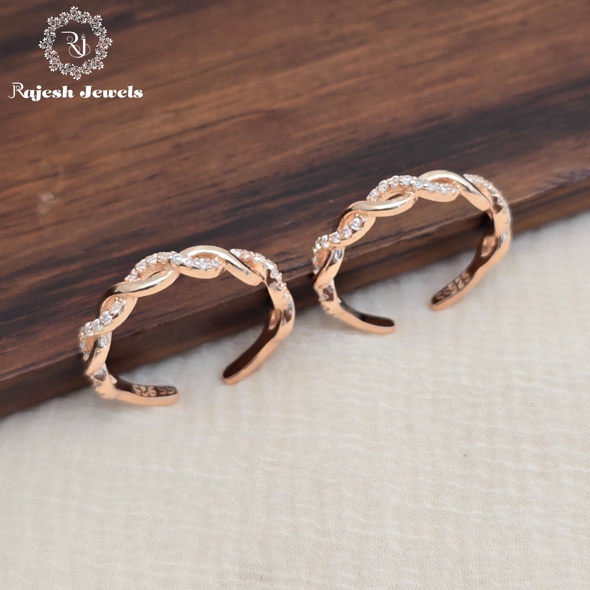 Shimmering Cz Rosegold Anklets