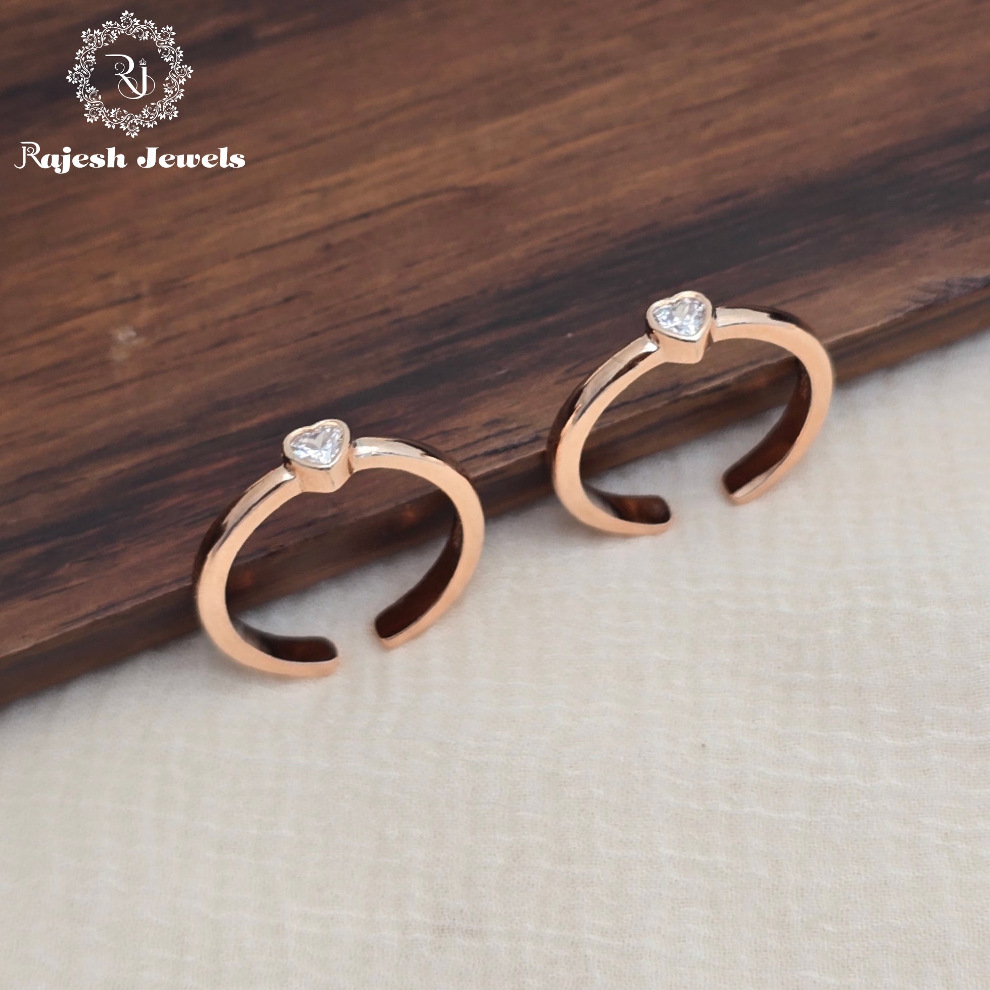 Little Heart Rosegold Cz Toerings