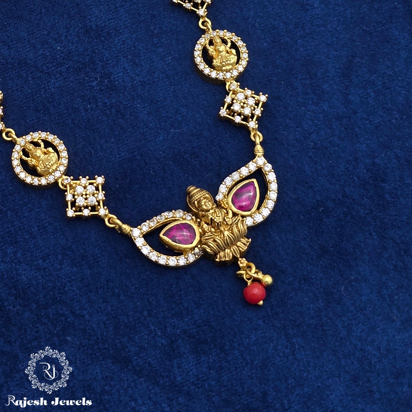 Glorified Cz Lakshmi Necklace