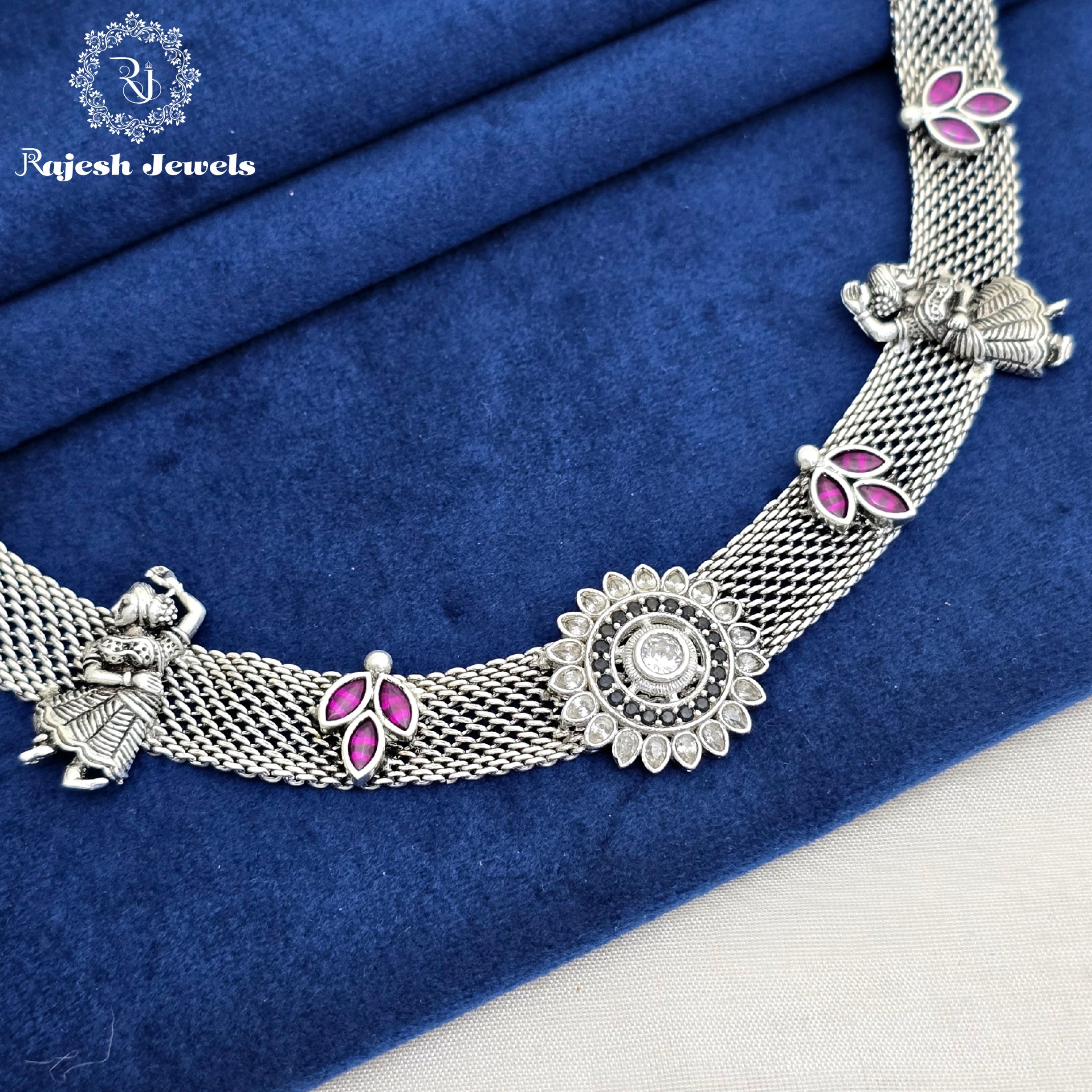 Superb Oxidised Silver Necklace