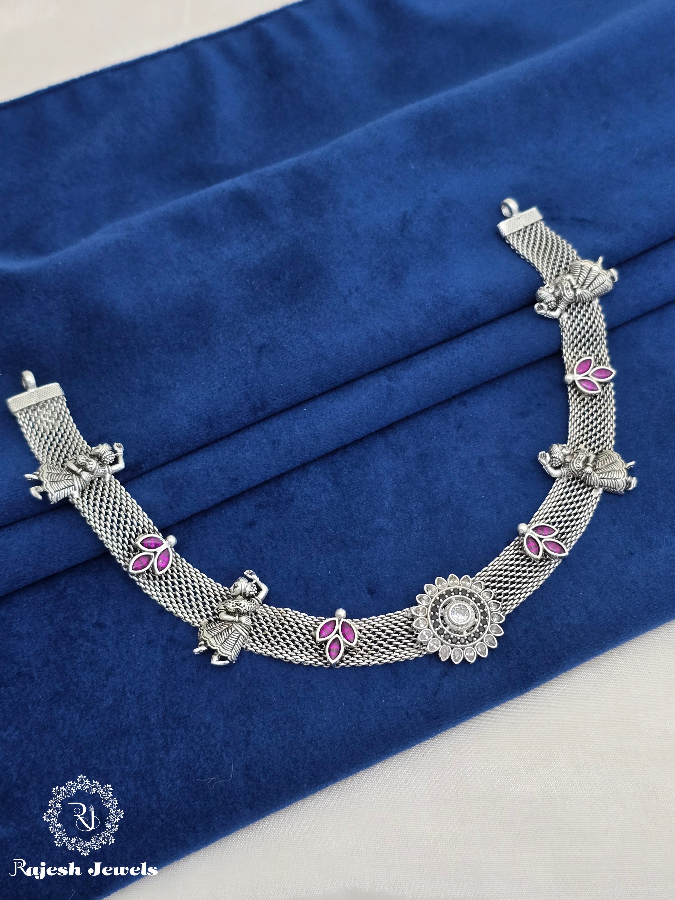 Superb Oxidised Silver Necklace