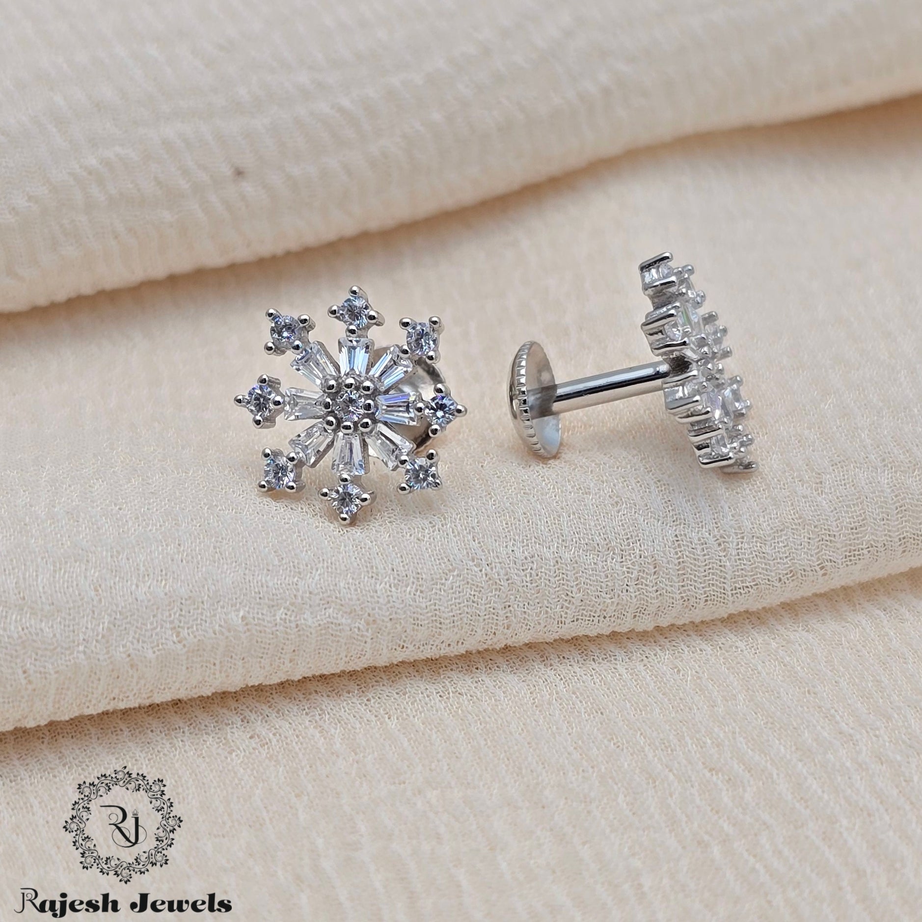 Mesmerizing Cz South Screw Stud Earrings