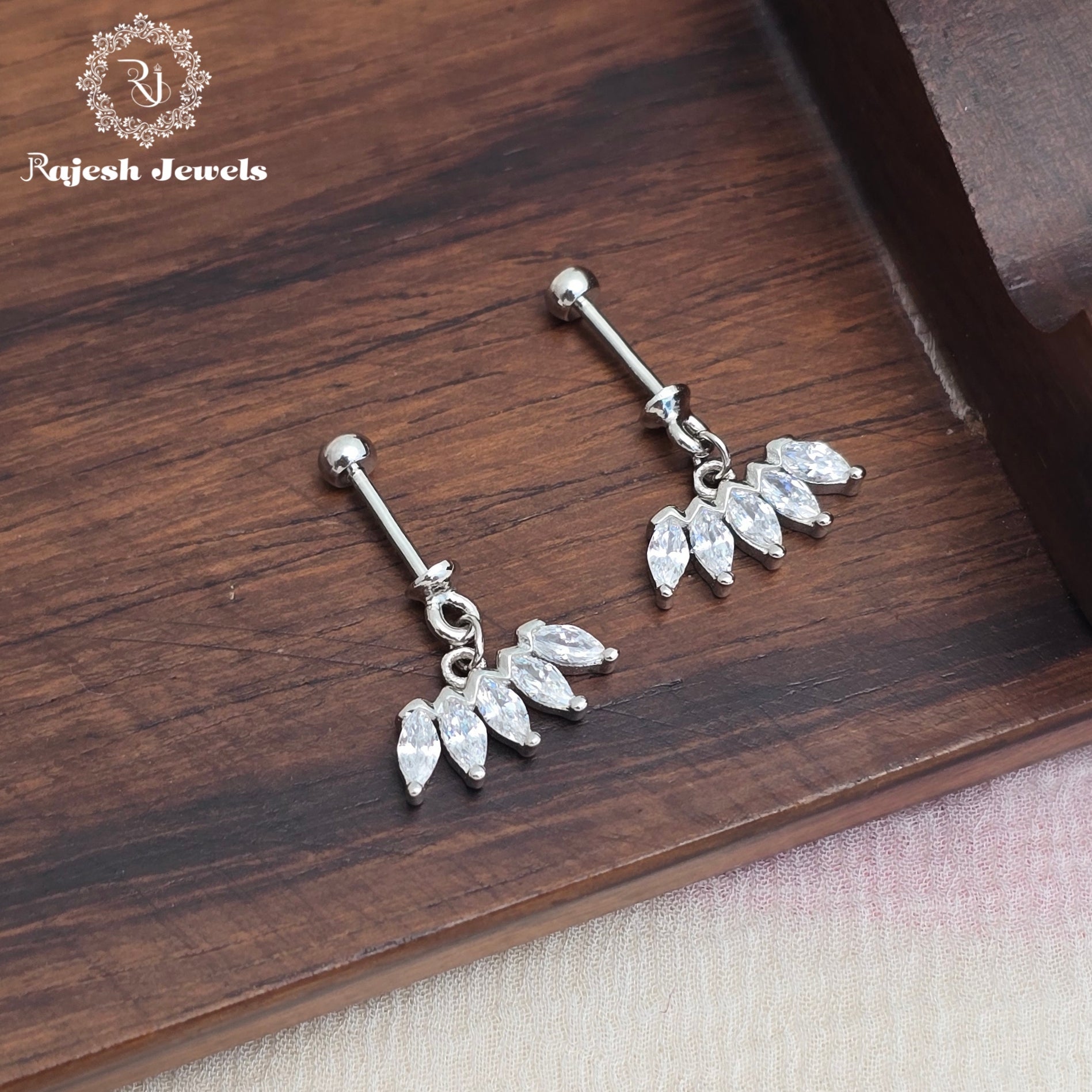 Shimmering Cz Bugadi Helix Earrings
