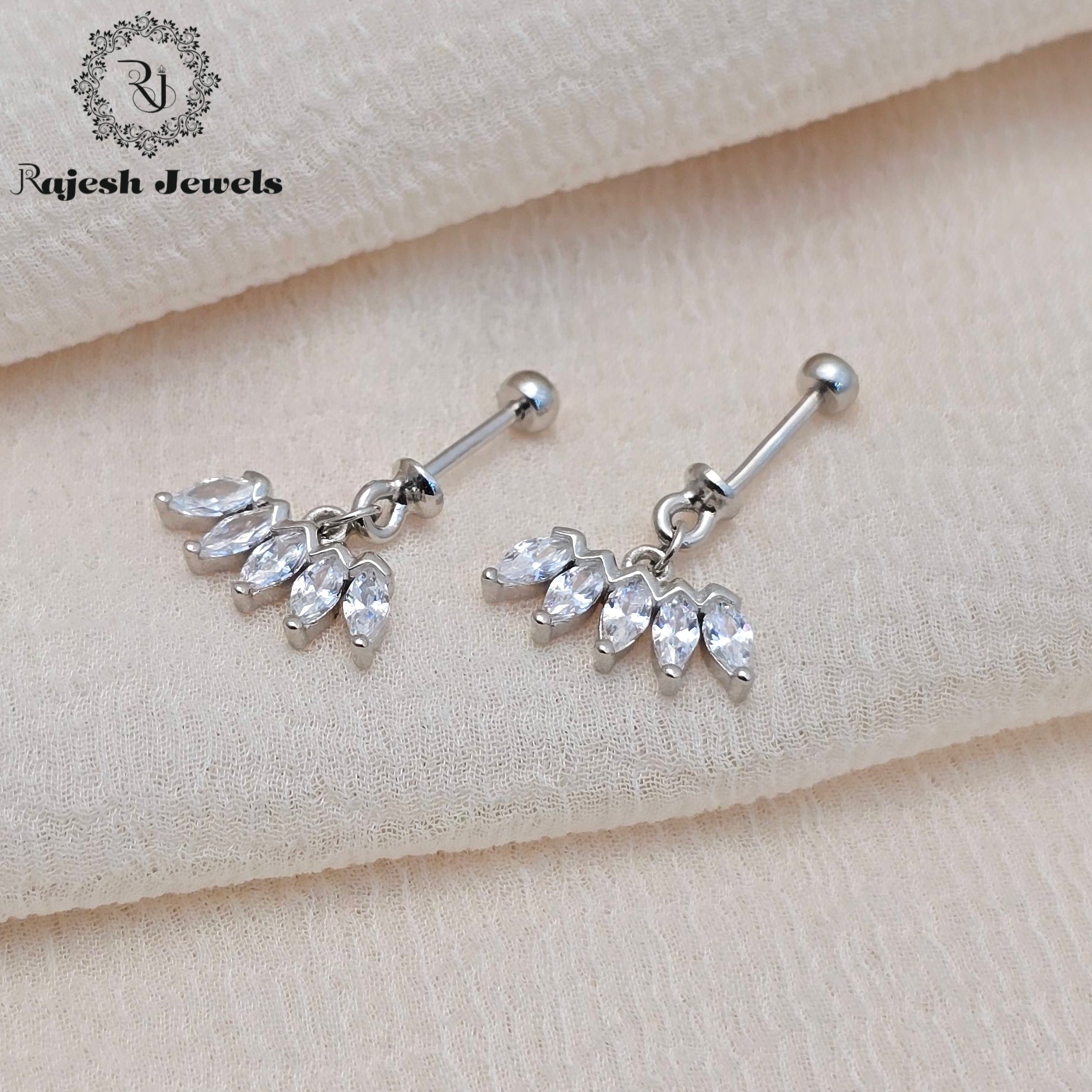 Shimmering Cz Bugadi Helix Earrings