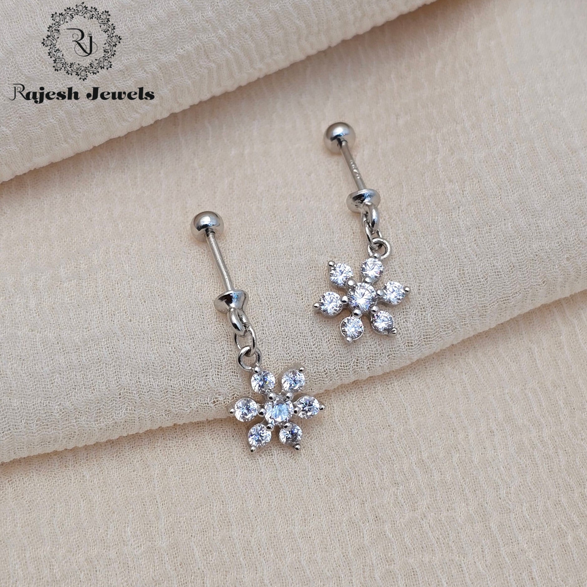 Star Shape Cz Bugadi Helix Earrings