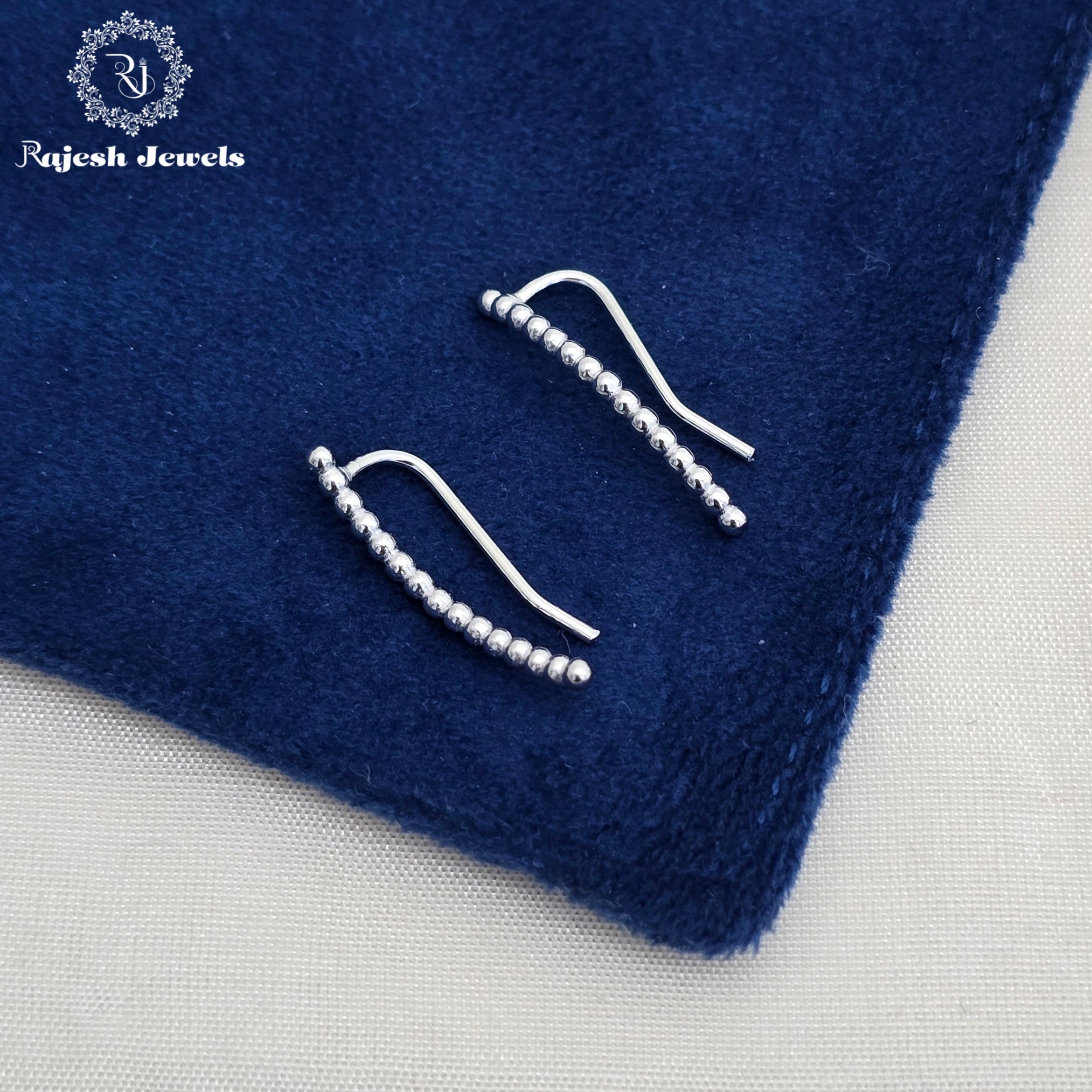 Dazzling Bluetooth Rodhium Finish Earrings
