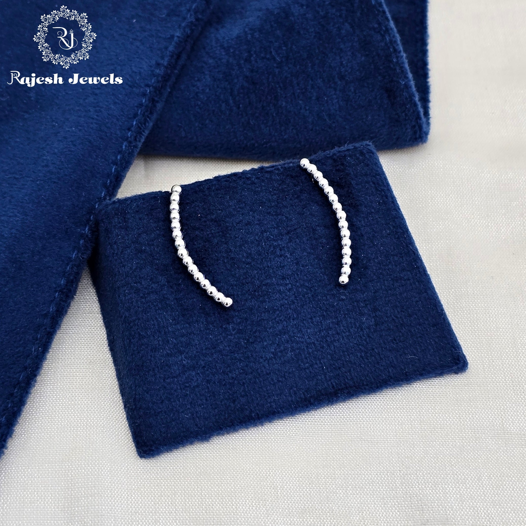 Dazzling Bluetooth Rodhium Finish Earrings