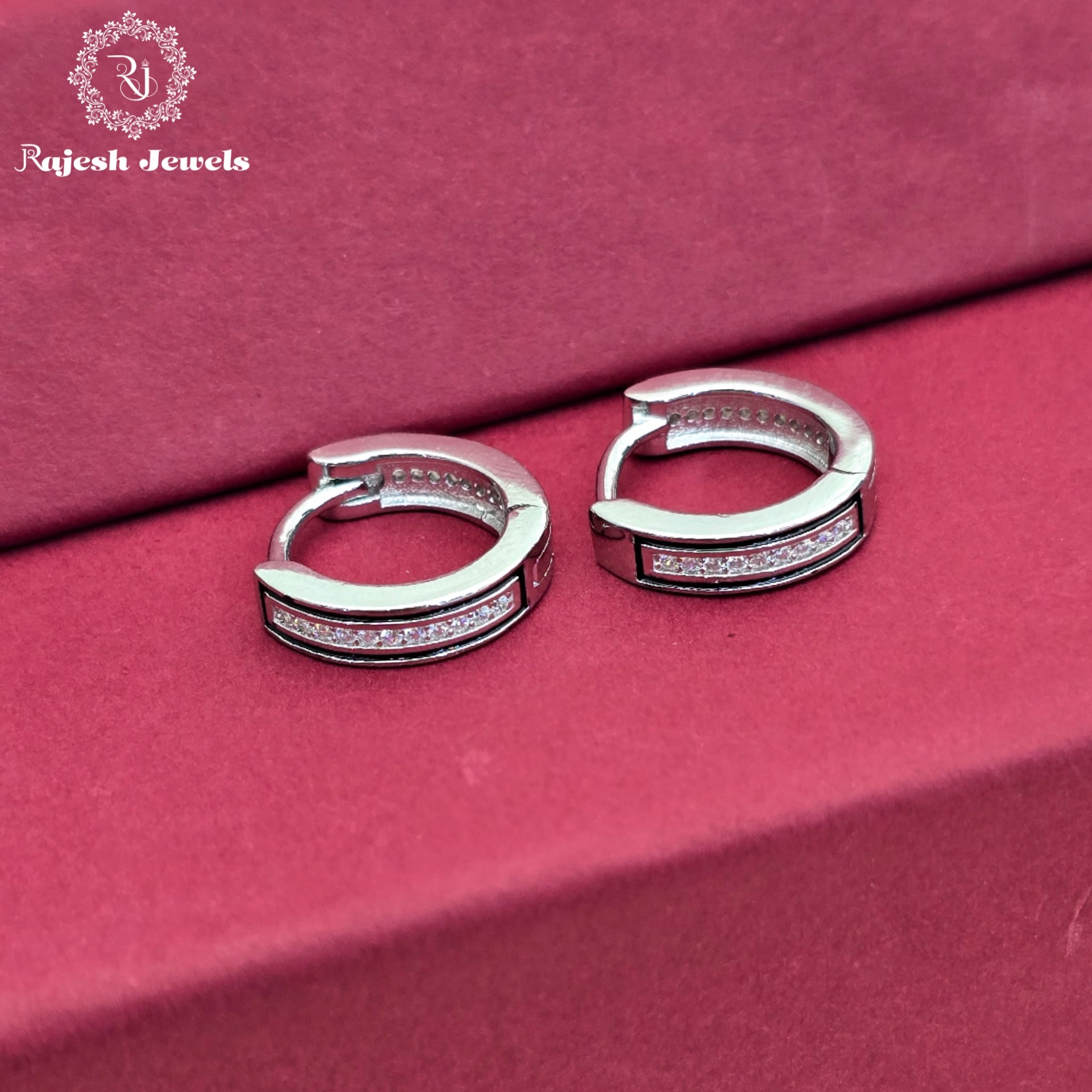 Alluring Cz Rodhium Finish Bali Earrings