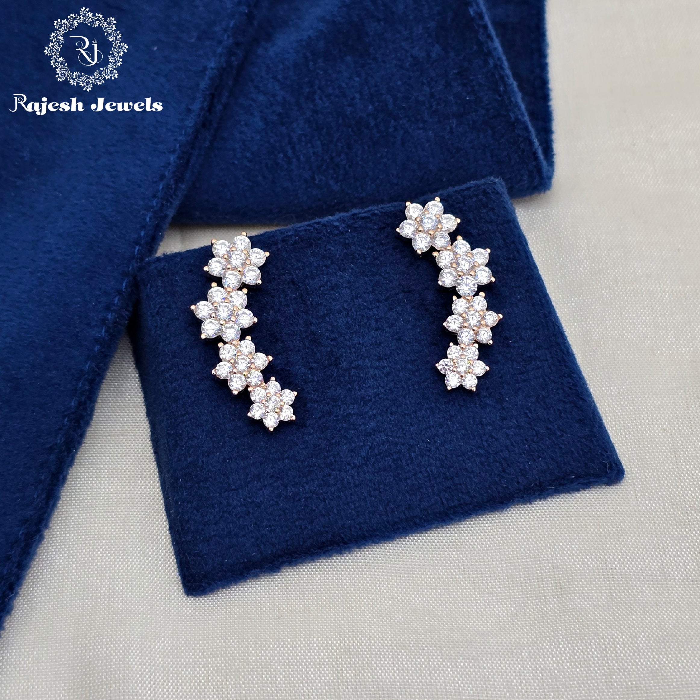 Classic Cz Rosegold Bluetooth Earrings