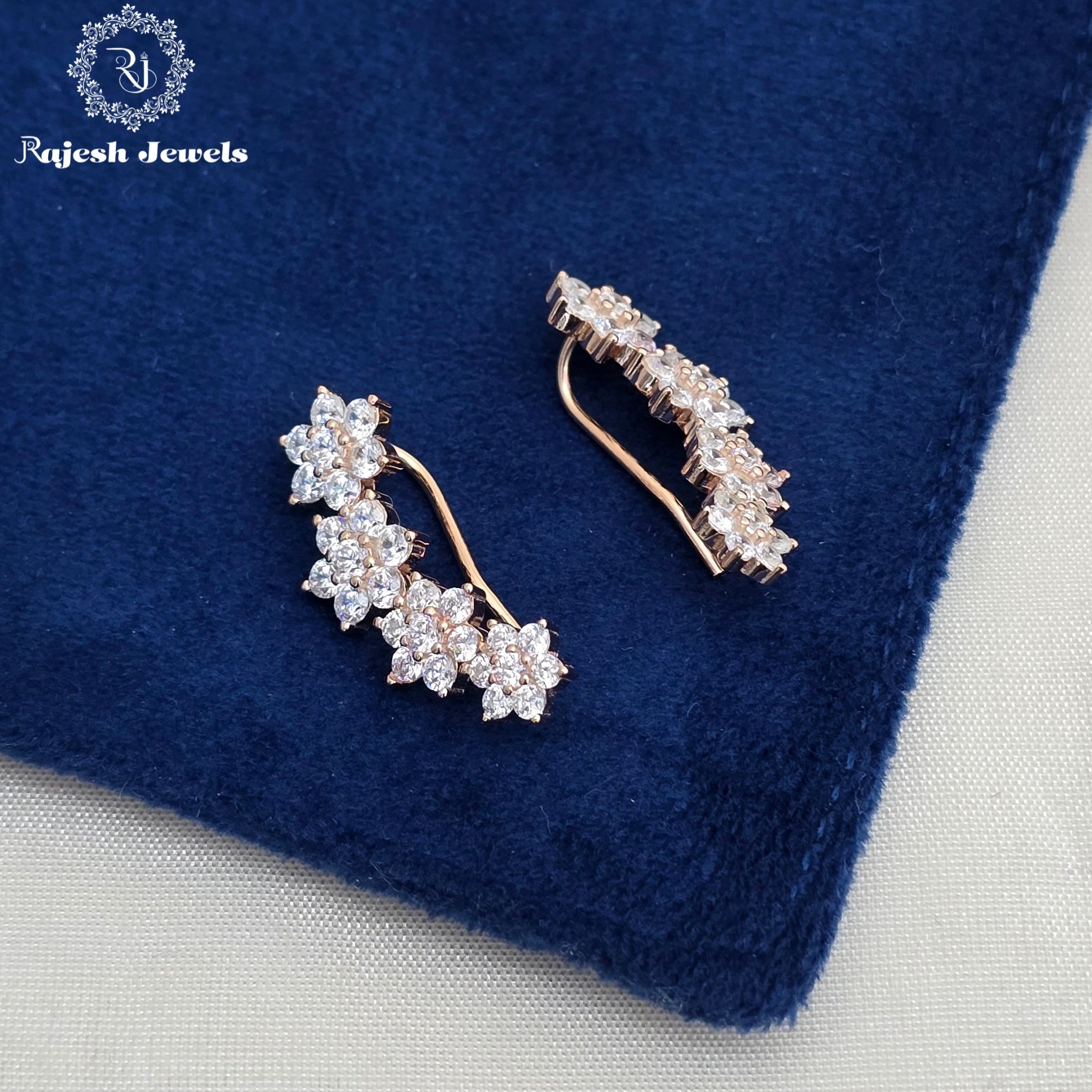 Classic Cz Rosegold Bluetooth Earrings