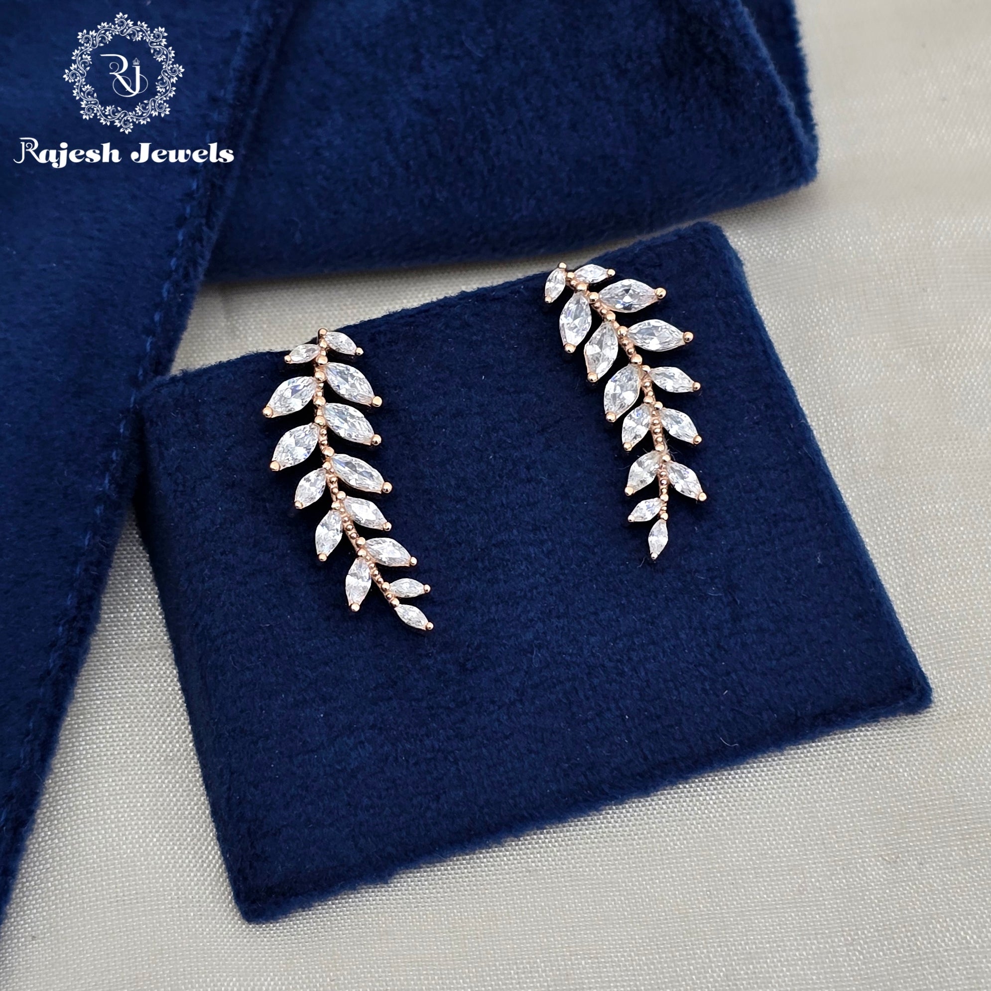 Ravishing Cz Rosegold Earrings